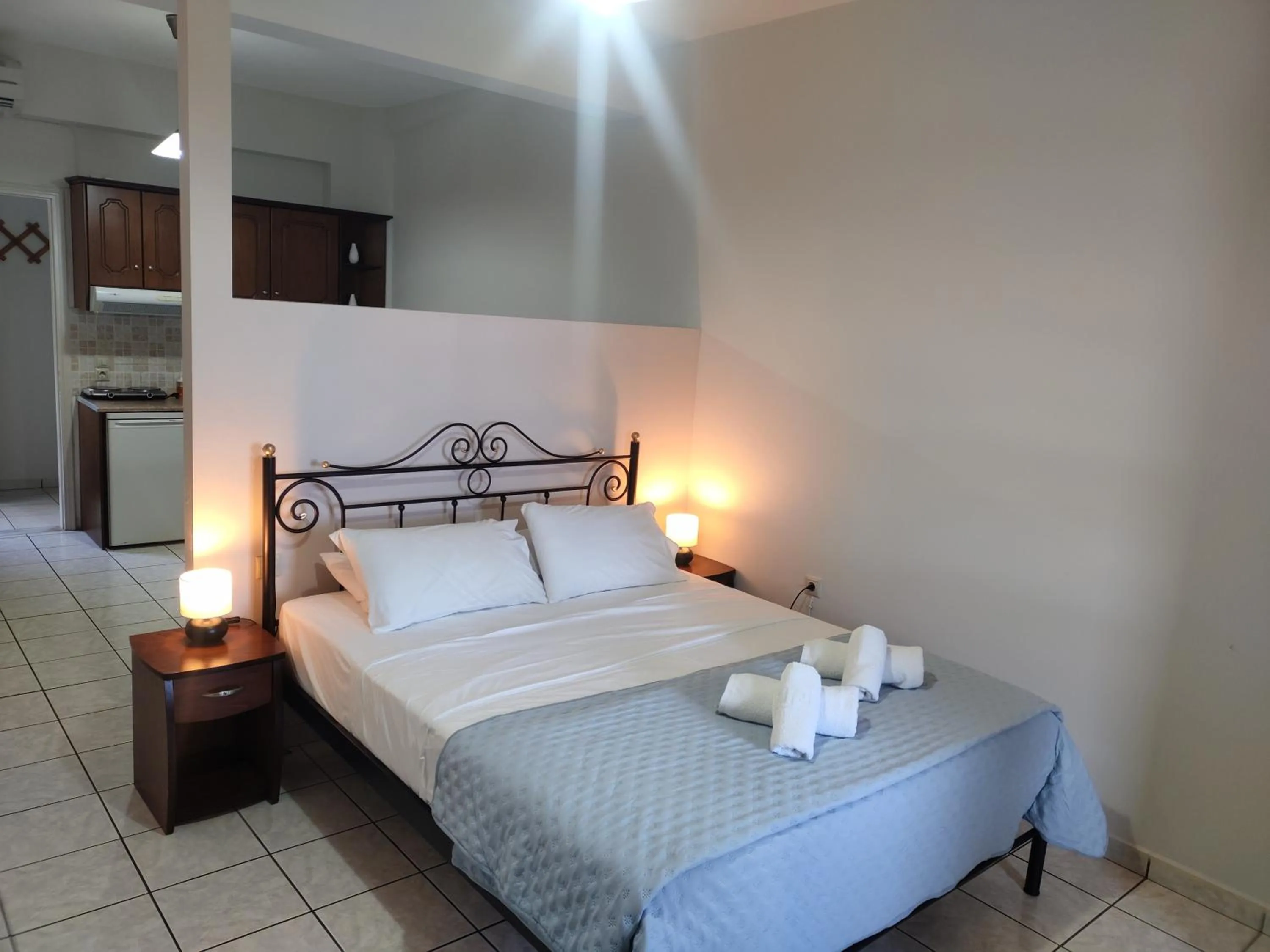 Bed in Captain Nick Aparthotel