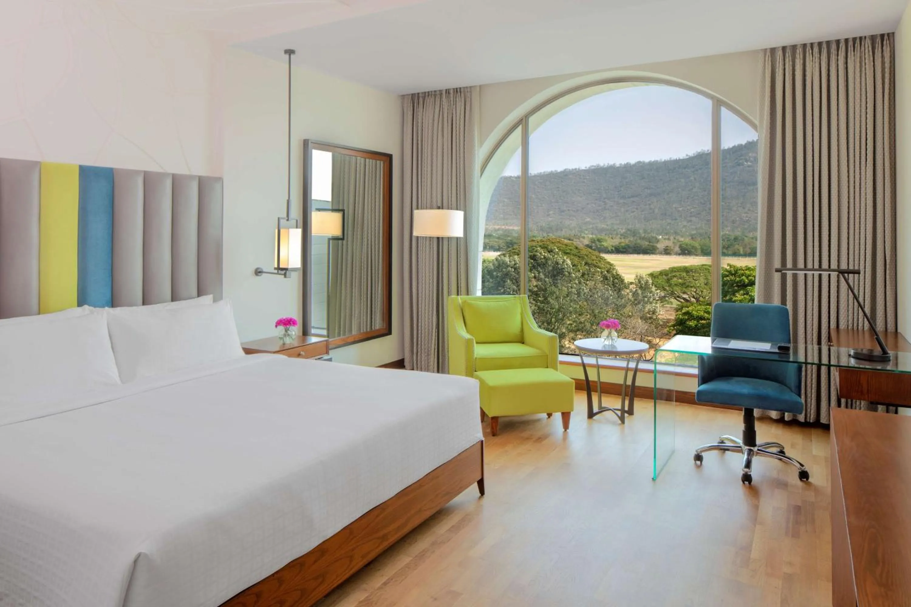 View (from property/room), Bed in Radisson Blu Plaza Hotel Mysore