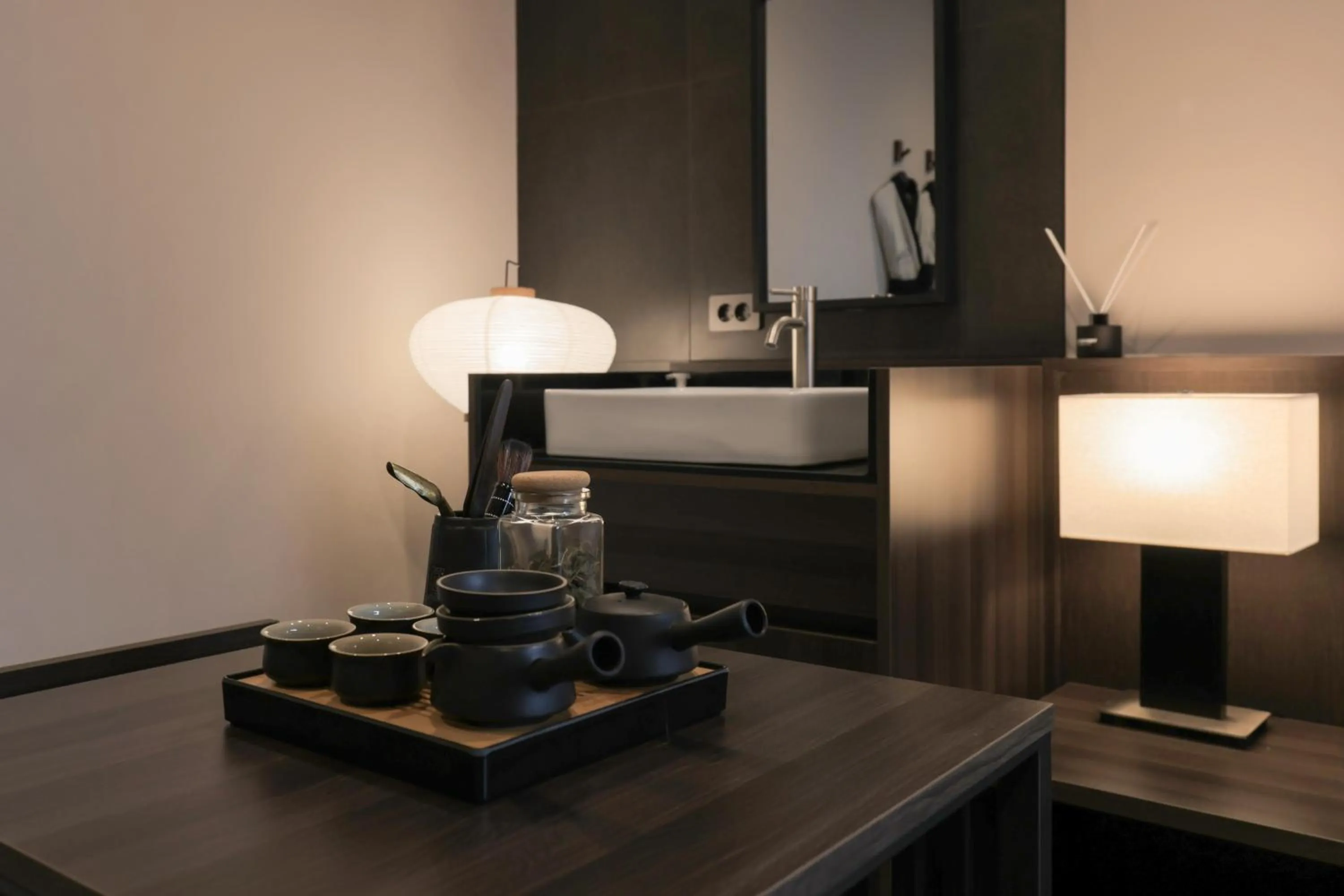 Kitchen or kitchenette in Aank Ryokan Hotel Paju