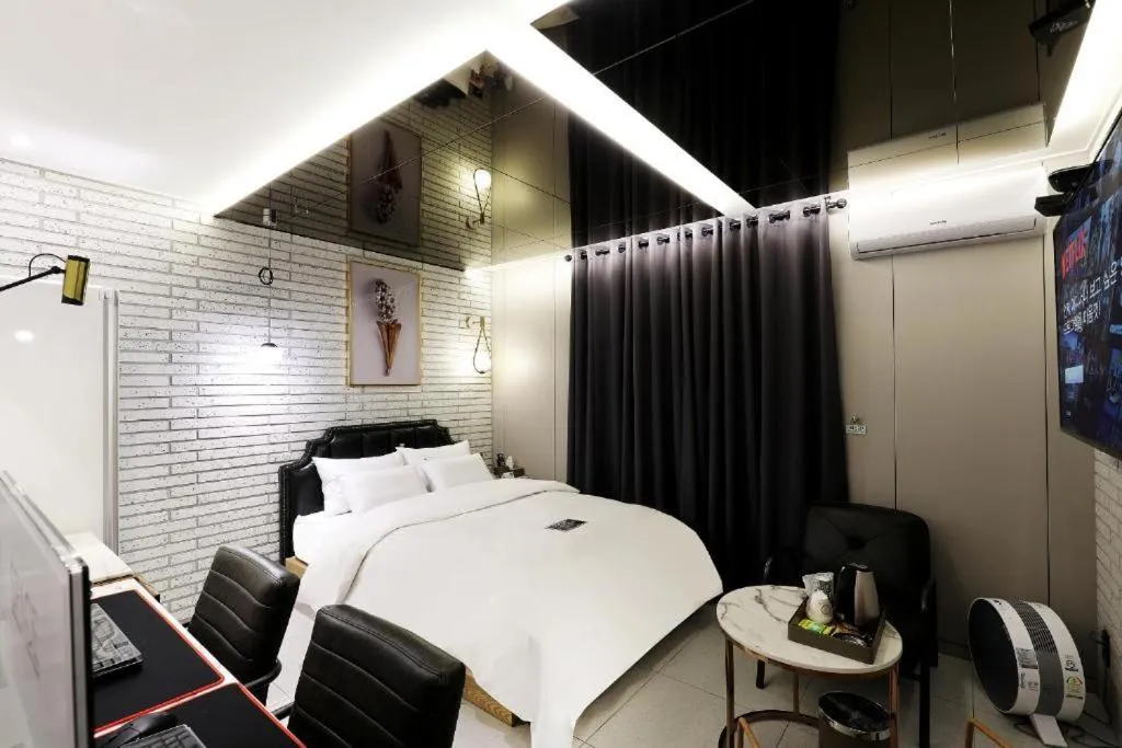 Bed in Hotel In Modern