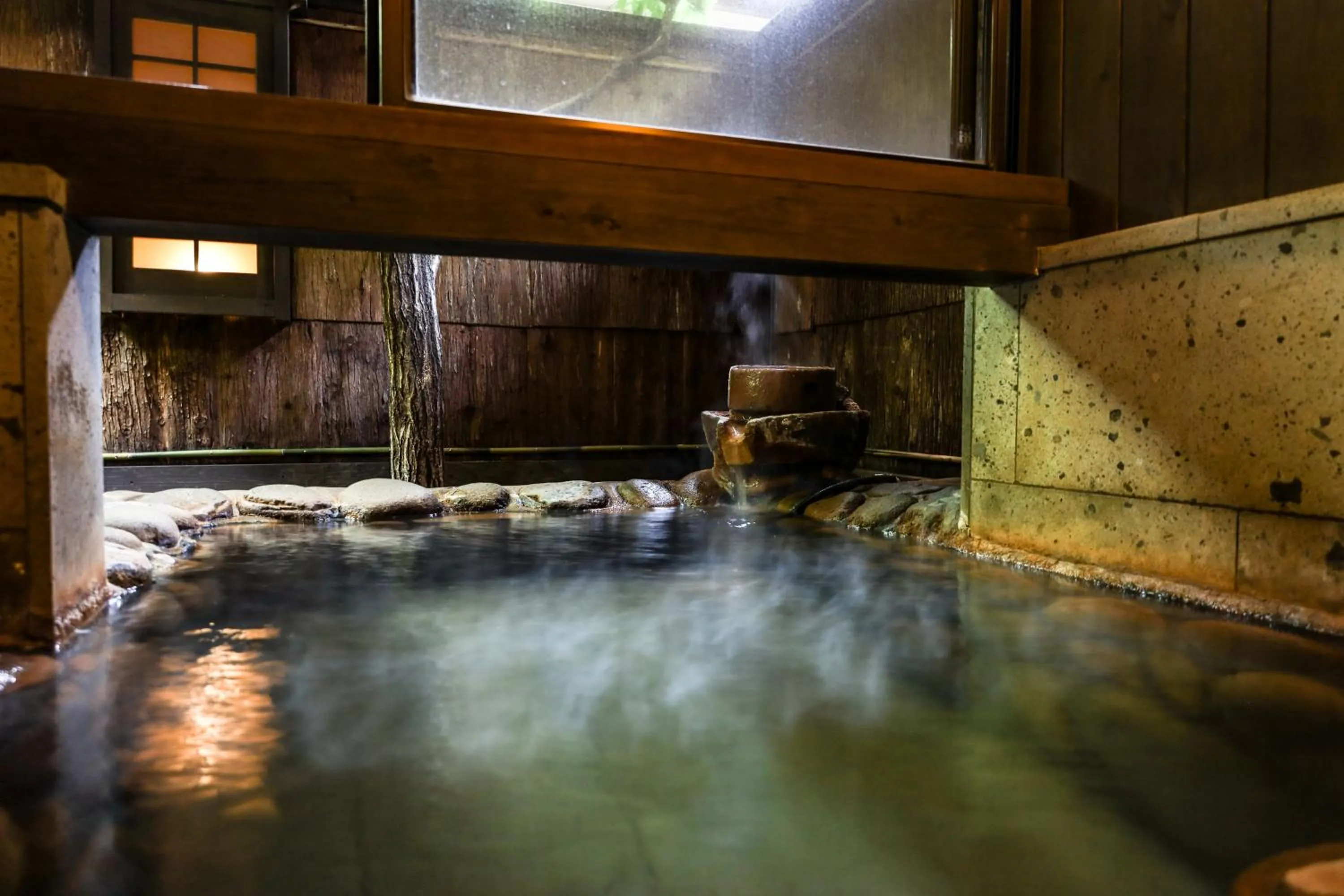Hot Spring Bath in Kurokawa Onsen Oyado Noshiyu