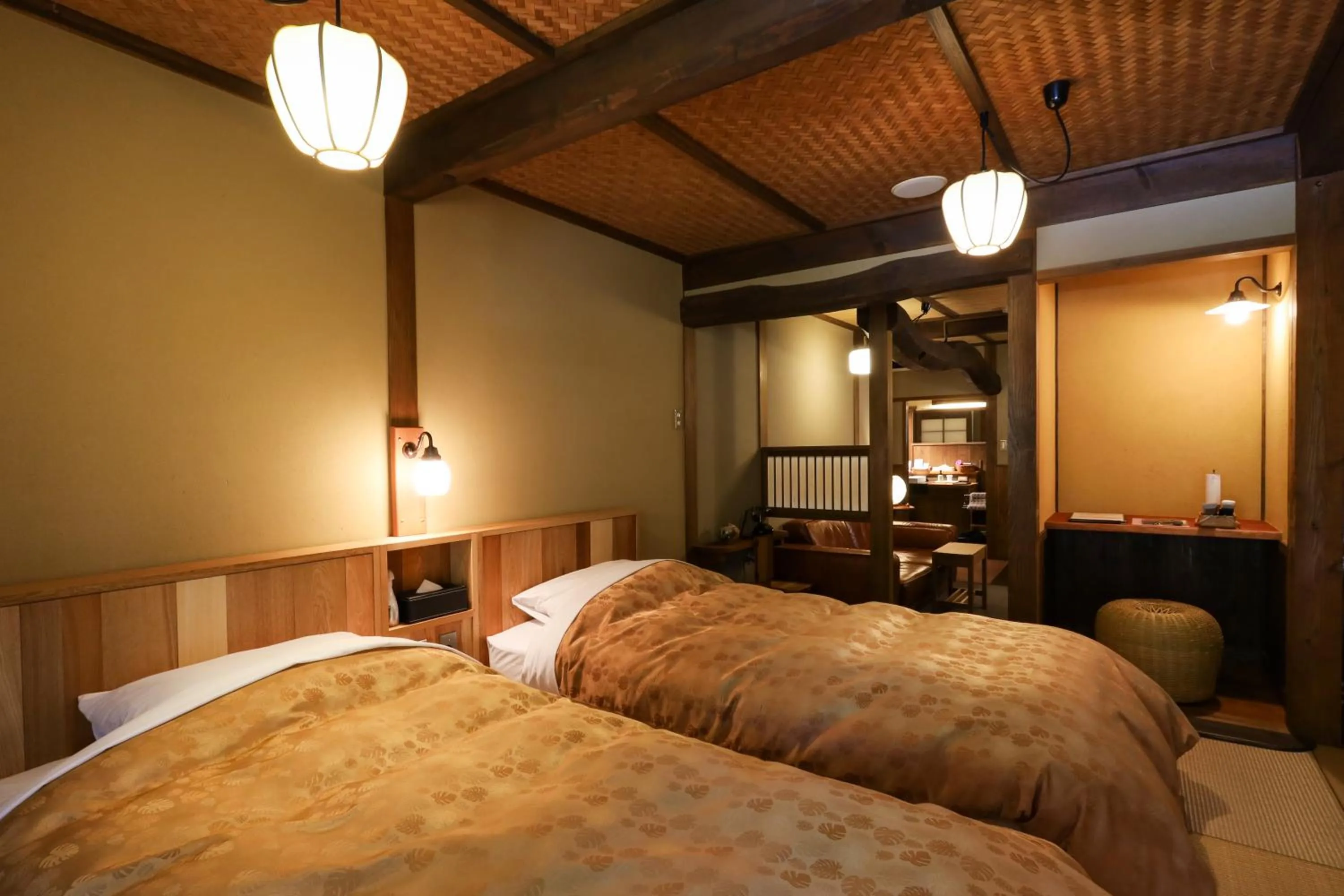 Bedroom, Bed in Kurokawa Onsen Oyado Noshiyu