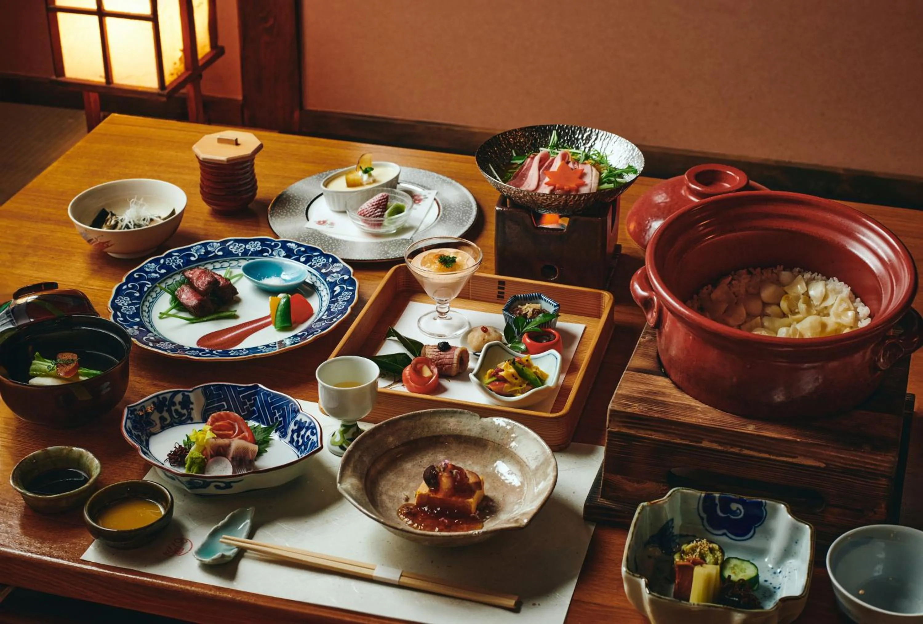 Dinner in Kurokawa Onsen Oyado Noshiyu