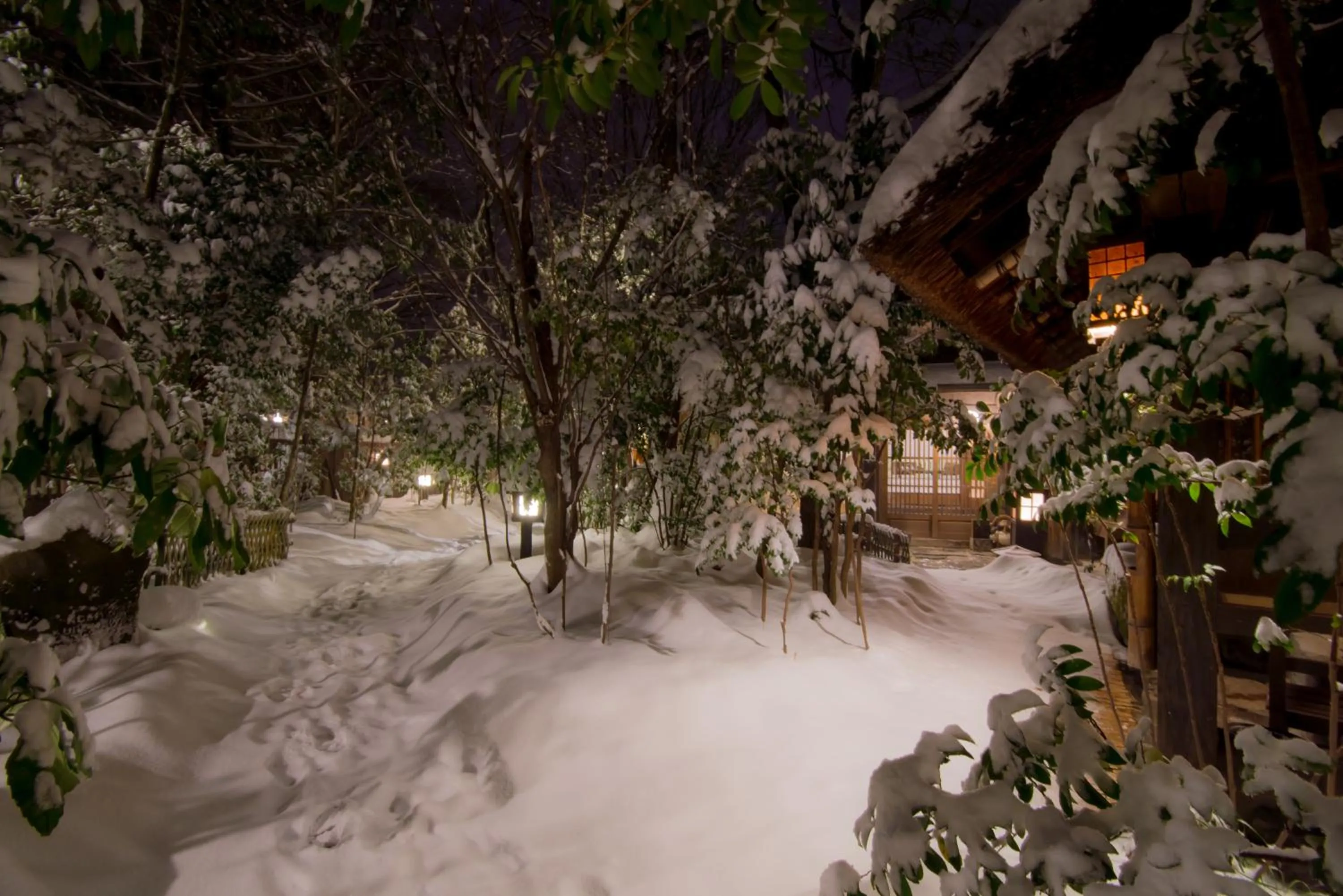 Night in Kurokawa Onsen Oyado Noshiyu
