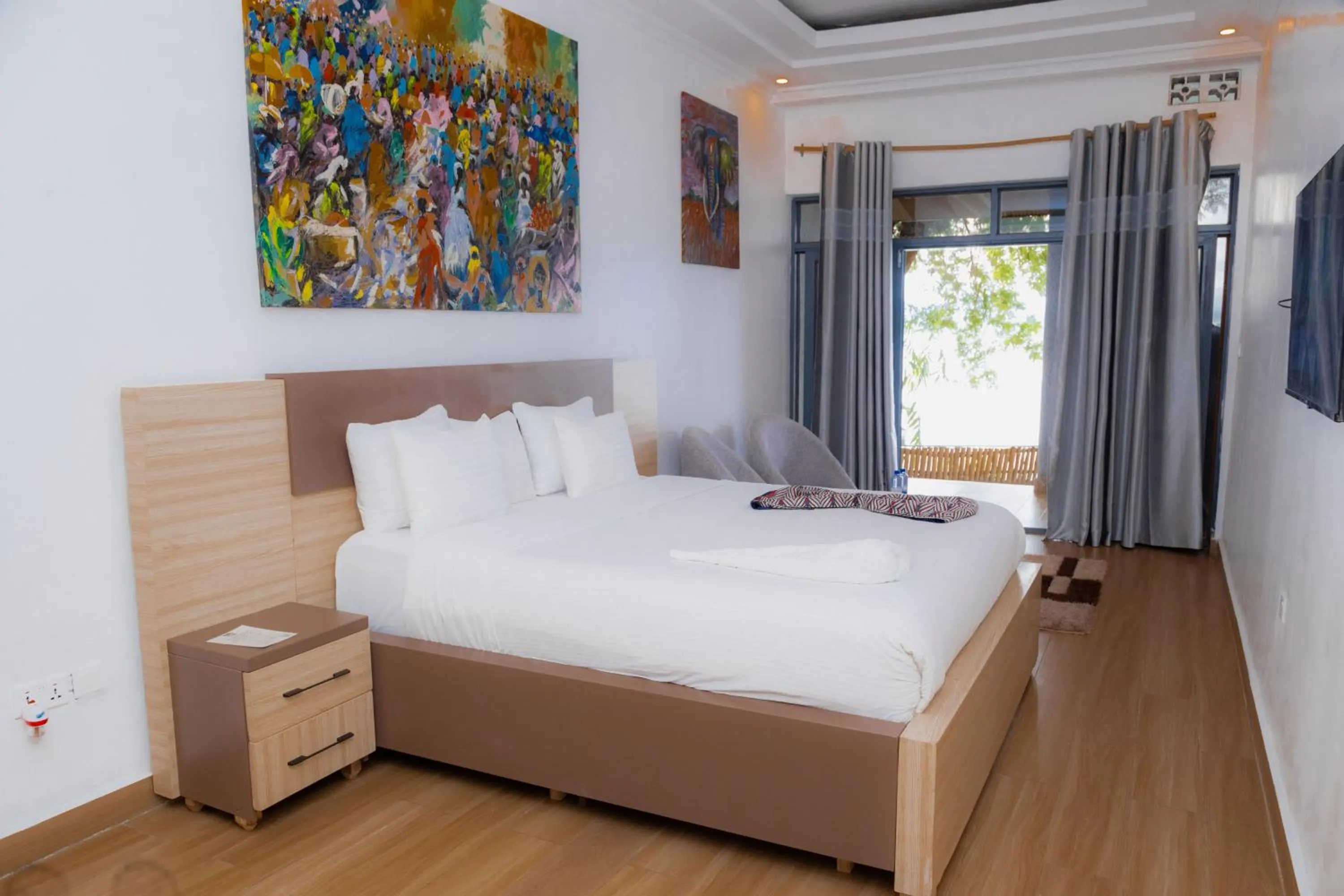 Bed in Ruhondo Beach Resort