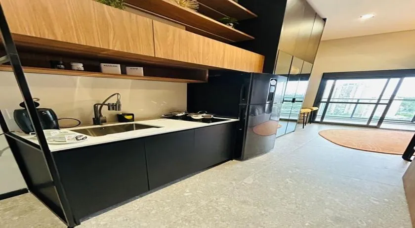 Kitchen or kitchenette in Roomo Transamerica SP Brooklin Santo Amaro