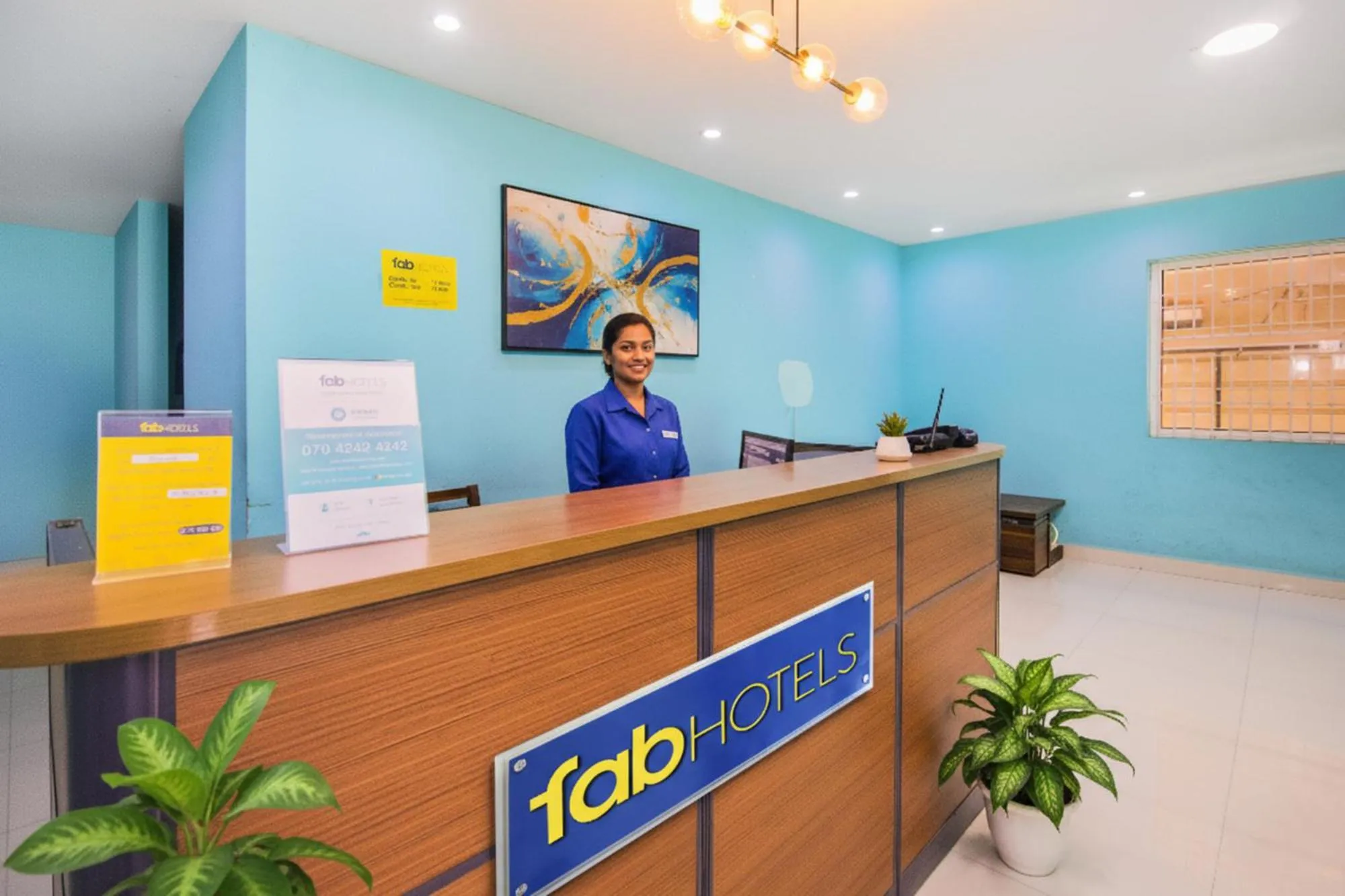 Lobby or reception in FabHotel Sri Krishna Residency - Nr Chennai International Airport