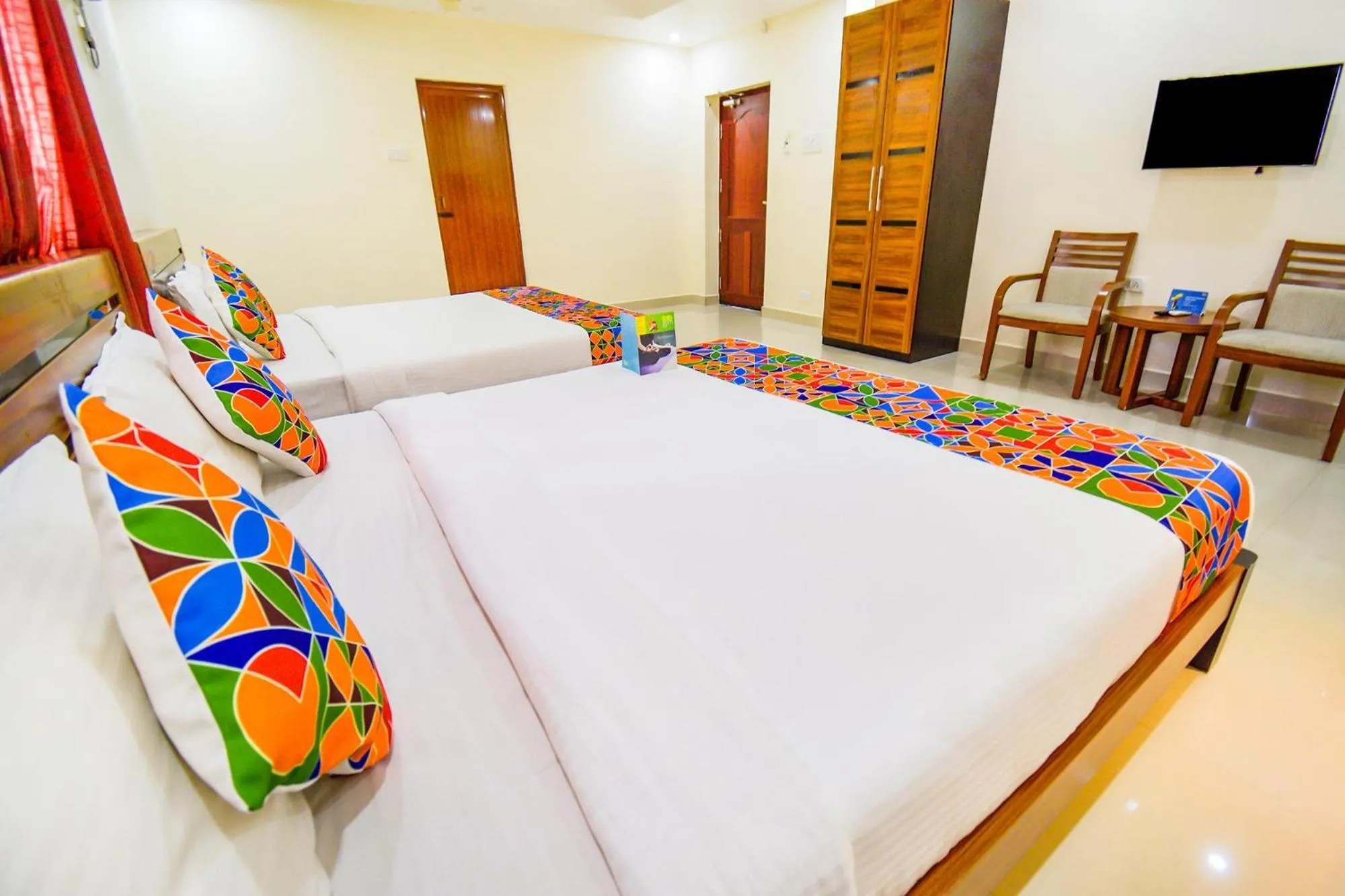 Bed in FabHotel Sri Krishna Residency - Nr Chennai International Airport