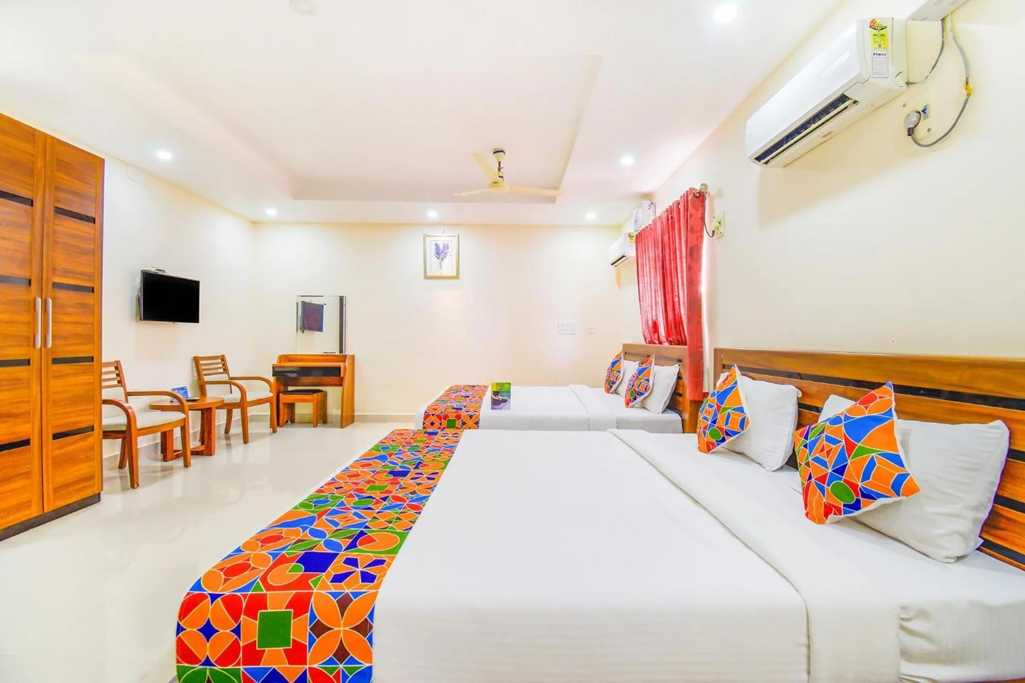 Bed in FabHotel Sri Krishna Residency - Nr Chennai International Airport