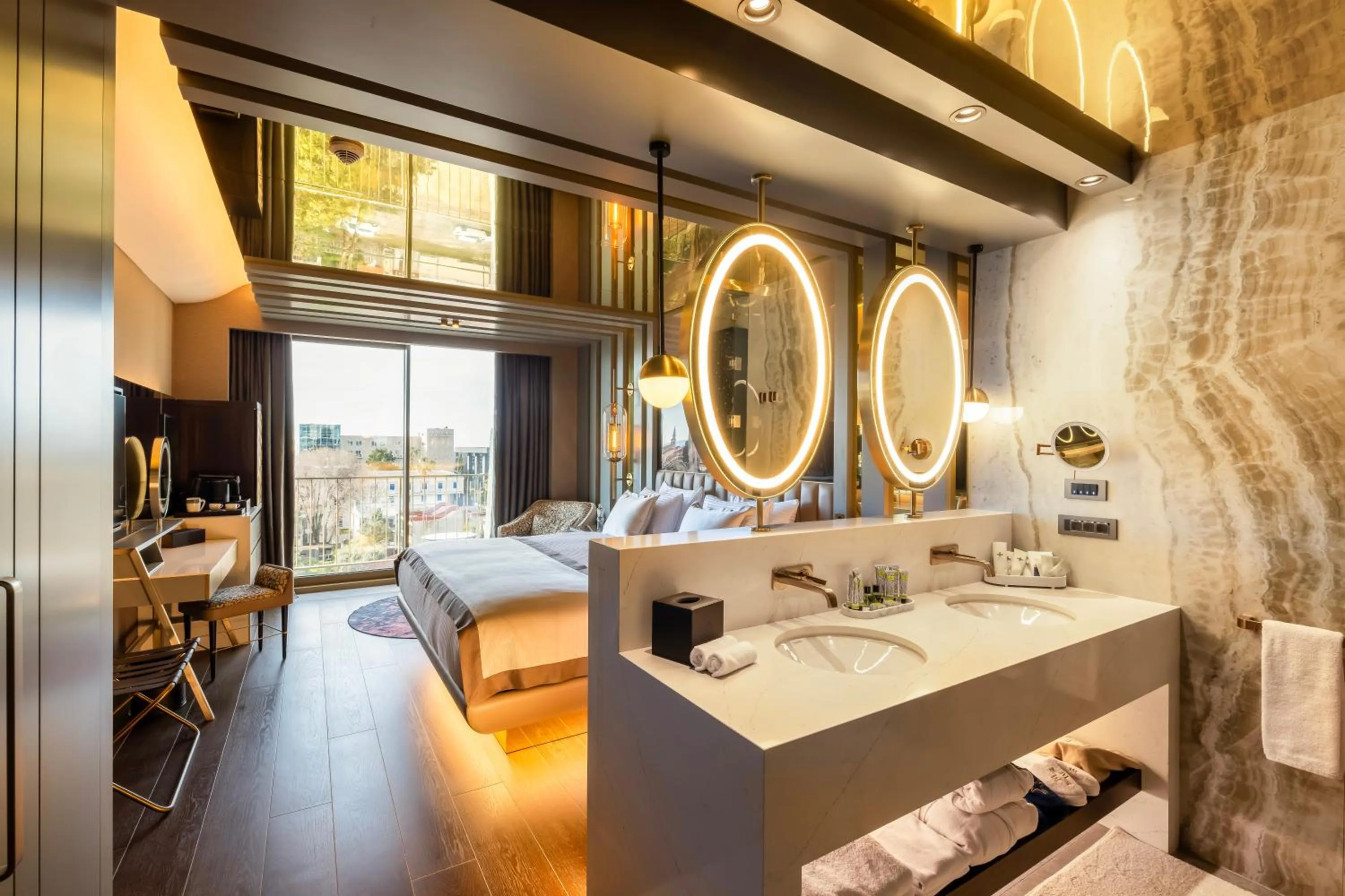 Bed in Merit Starlit Hotel & Residences