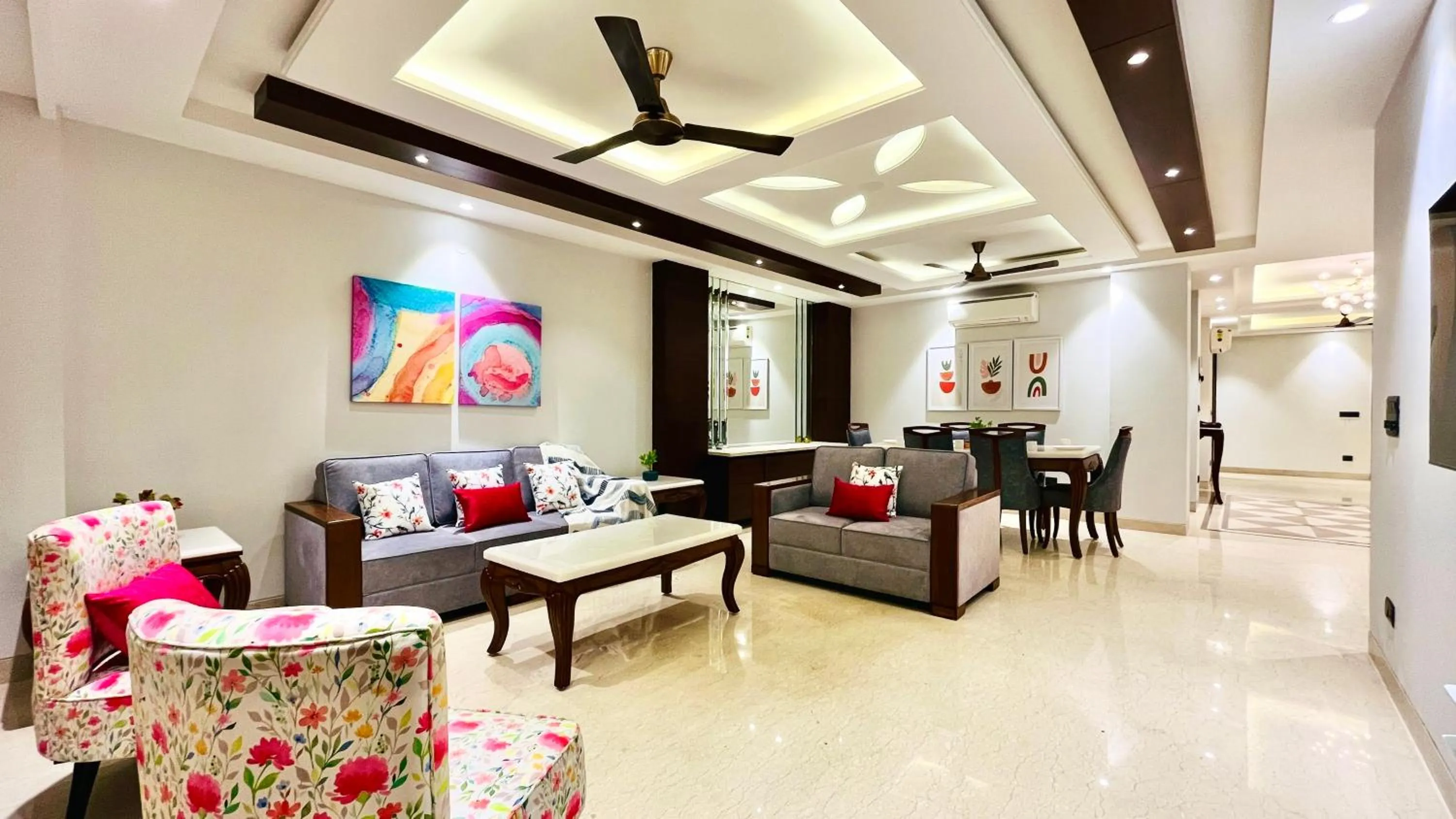 Living room in Olive Service Apartments - DLF Cyber City
