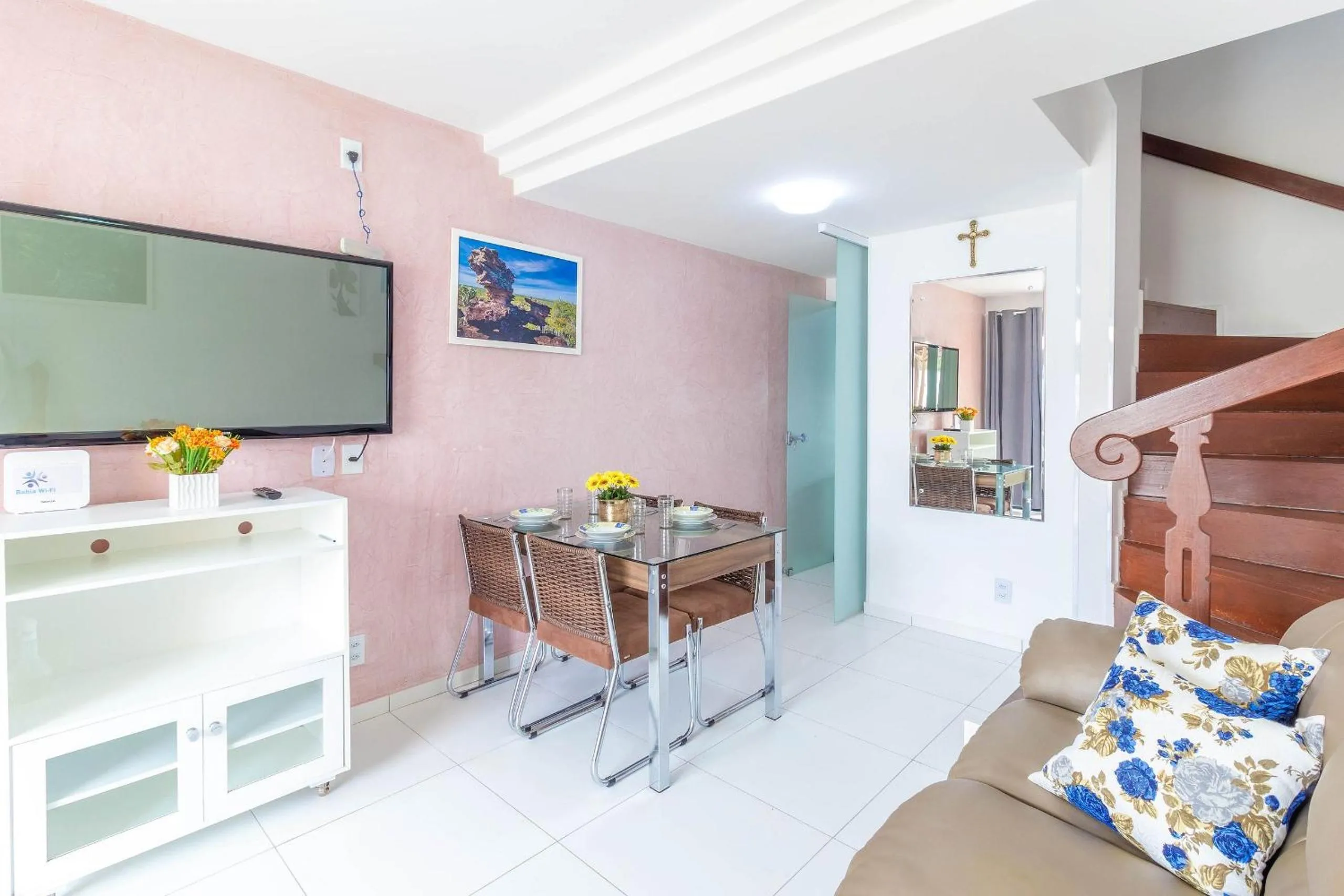 Living room in GB39 Apto a 50m da Praia em Guarajuba, 2/4