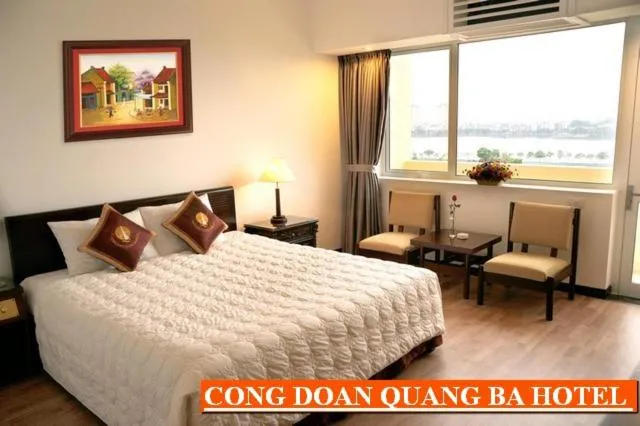 Bed in Khách sạn Công Đoàn Quảng Bá