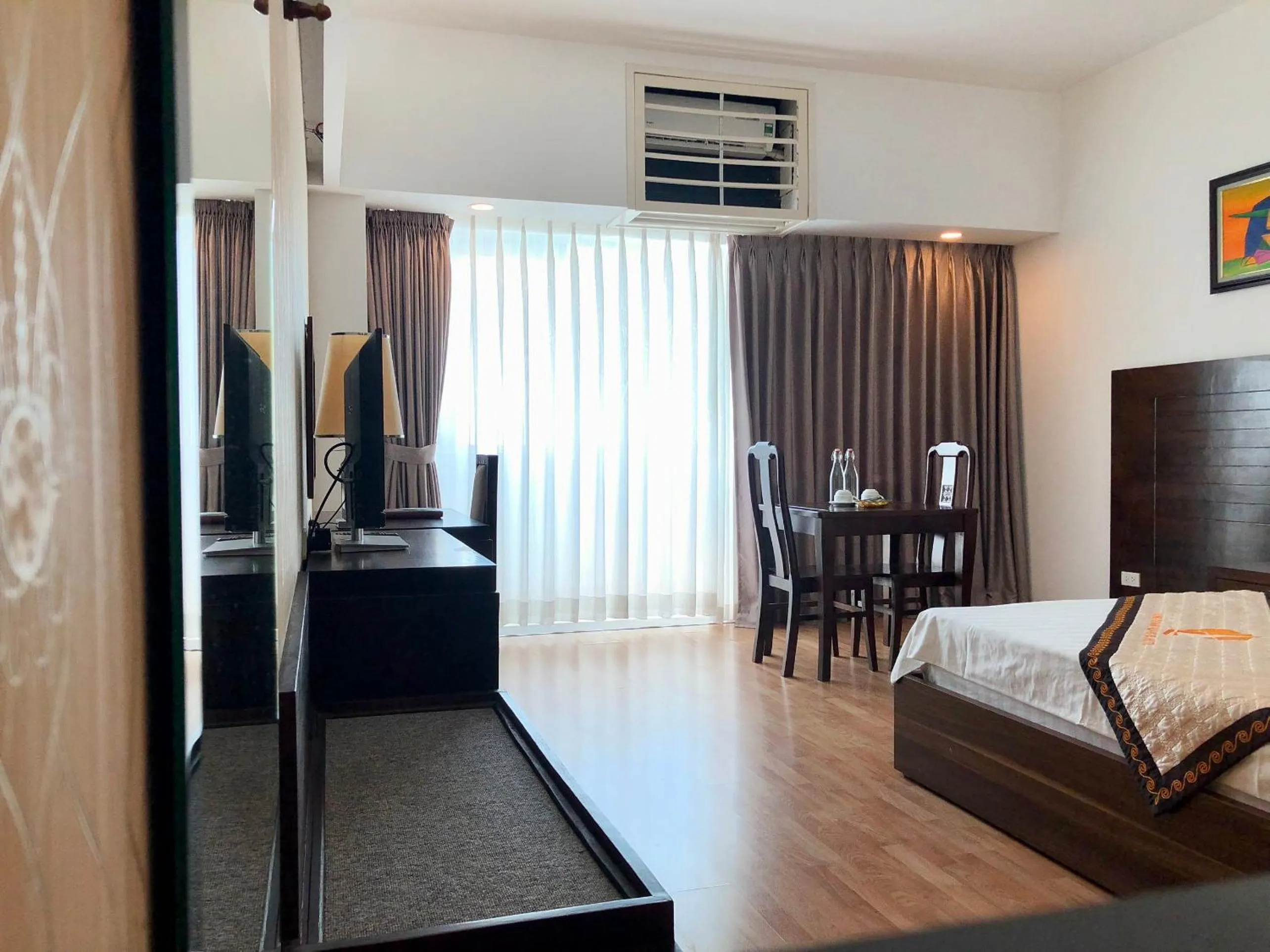 Bed in Khách sạn Công Đoàn Quảng Bá