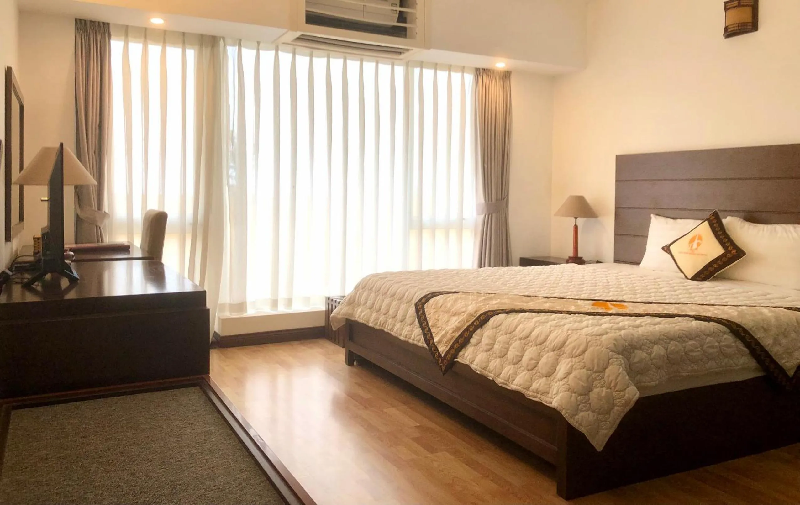 Bed in Khách sạn Công Đoàn Quảng Bá