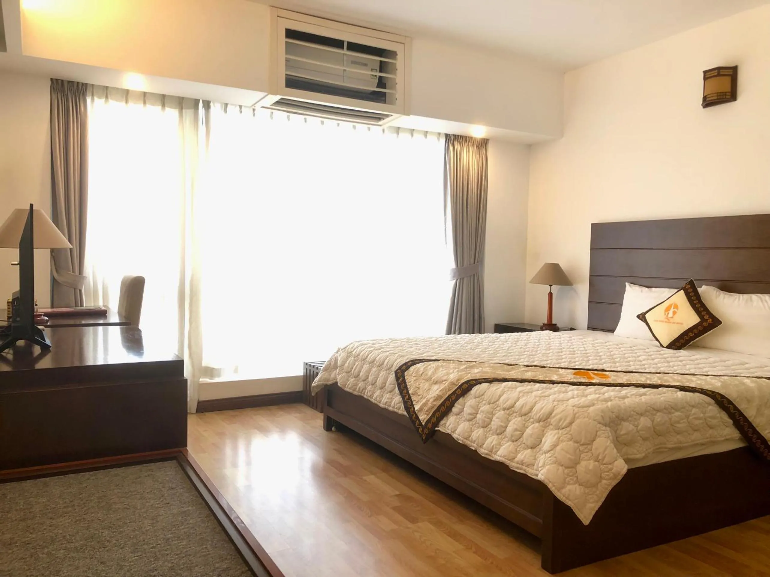 Bed in Khách sạn Công Đoàn Quảng Bá