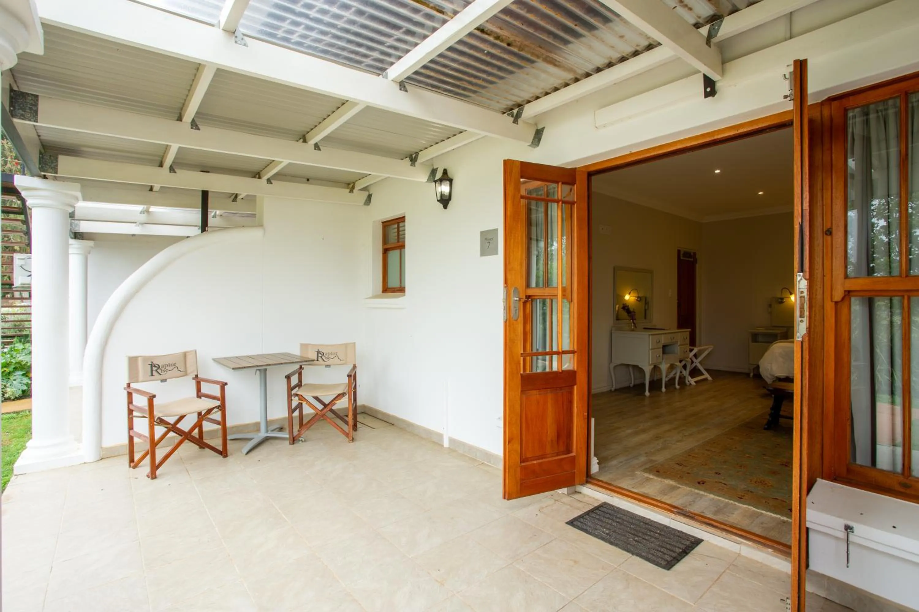 Patio, Bed in Raptor Rise Farm