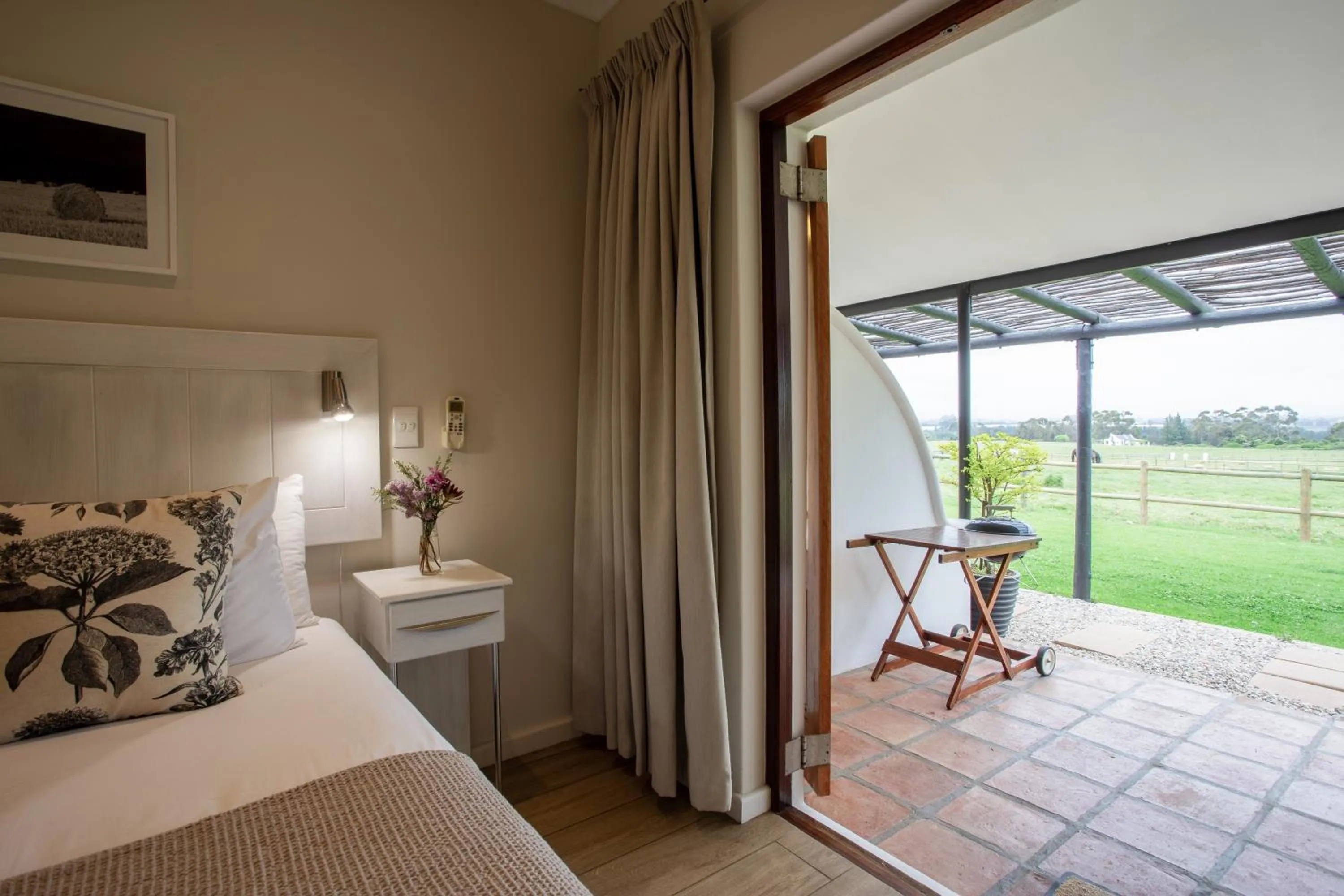 Garden view in Raptor Rise Farm