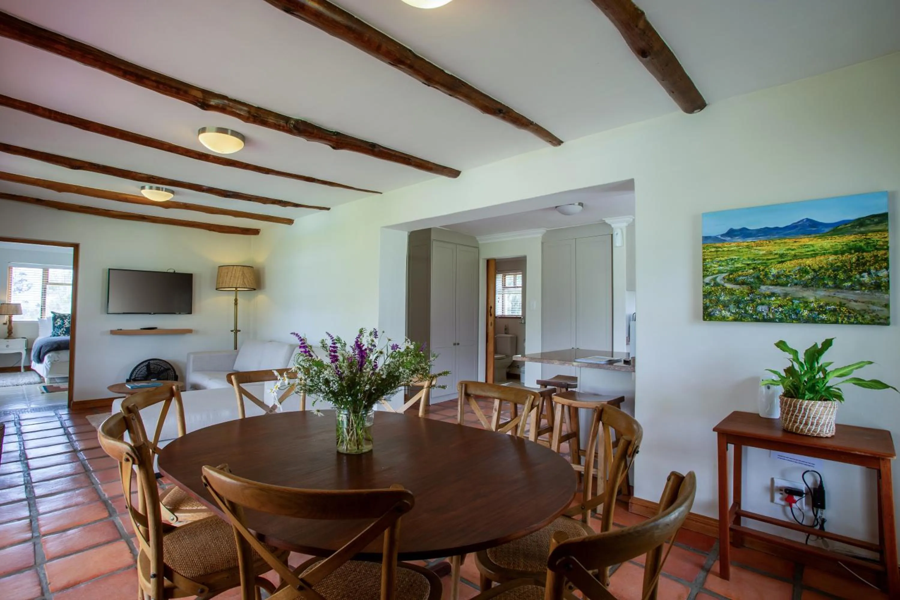 Seating area in Raptor Rise Farm