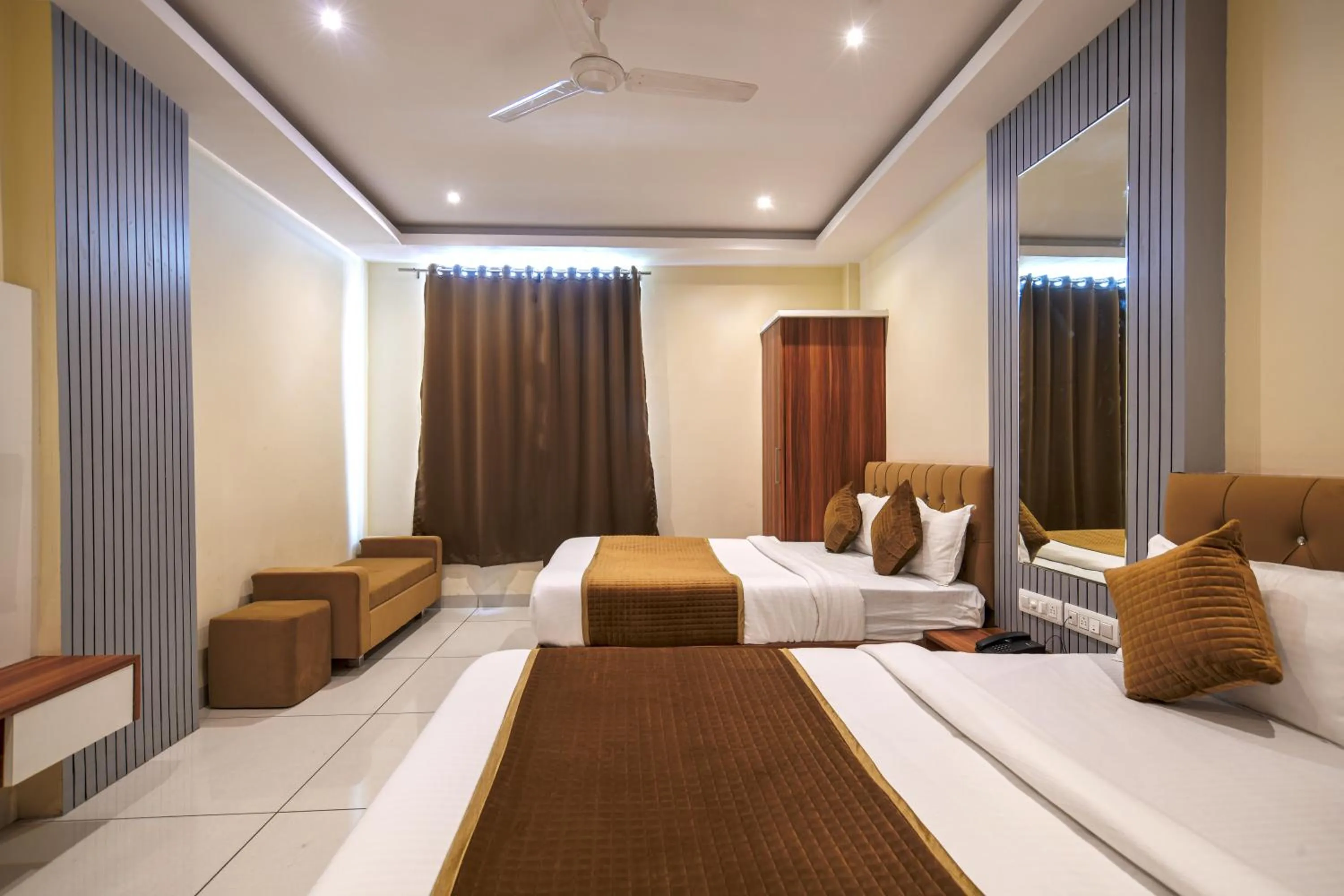 Photo of the whole room, Bed in Radhe Krishna Resort