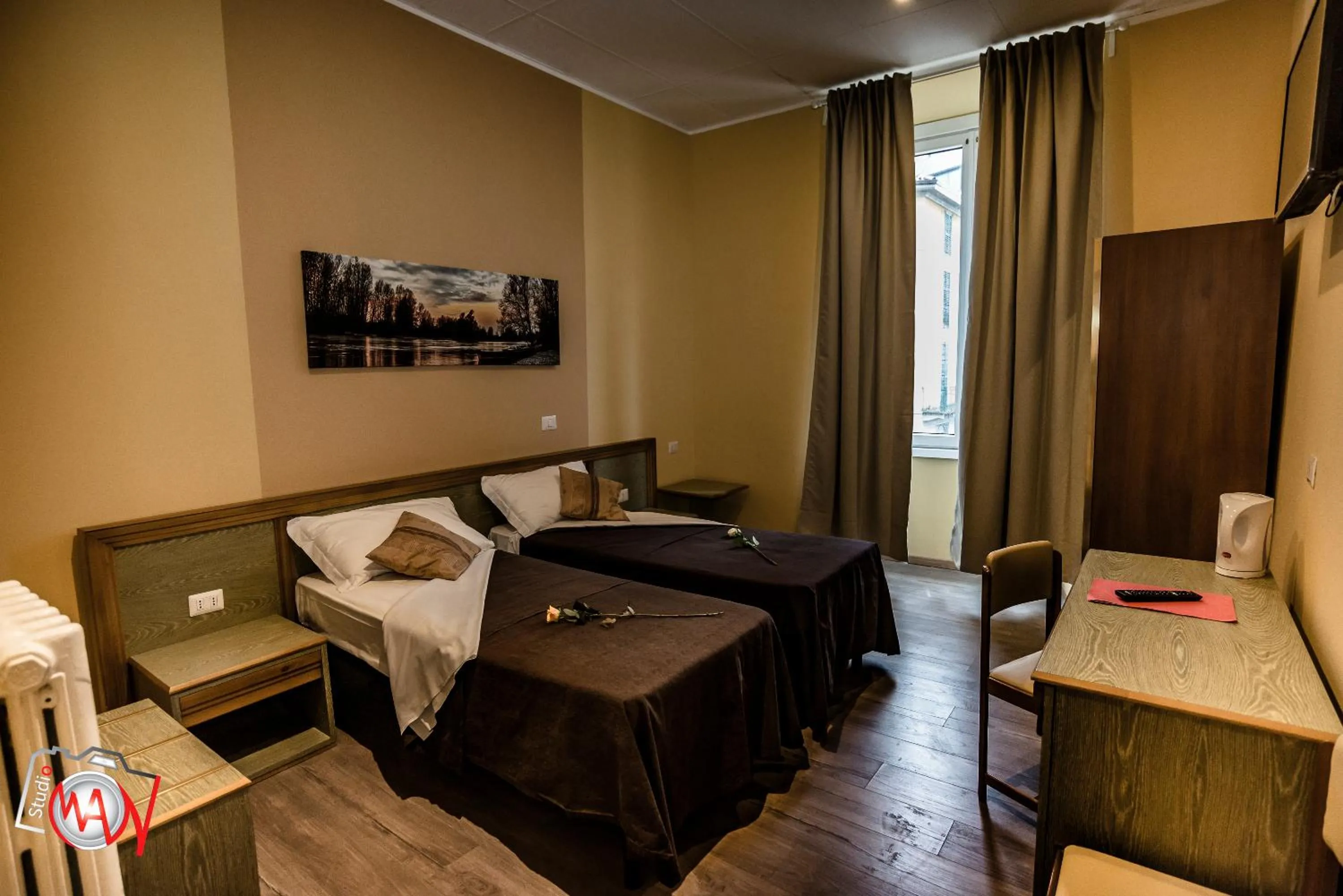 Bed in Hotel Moderno