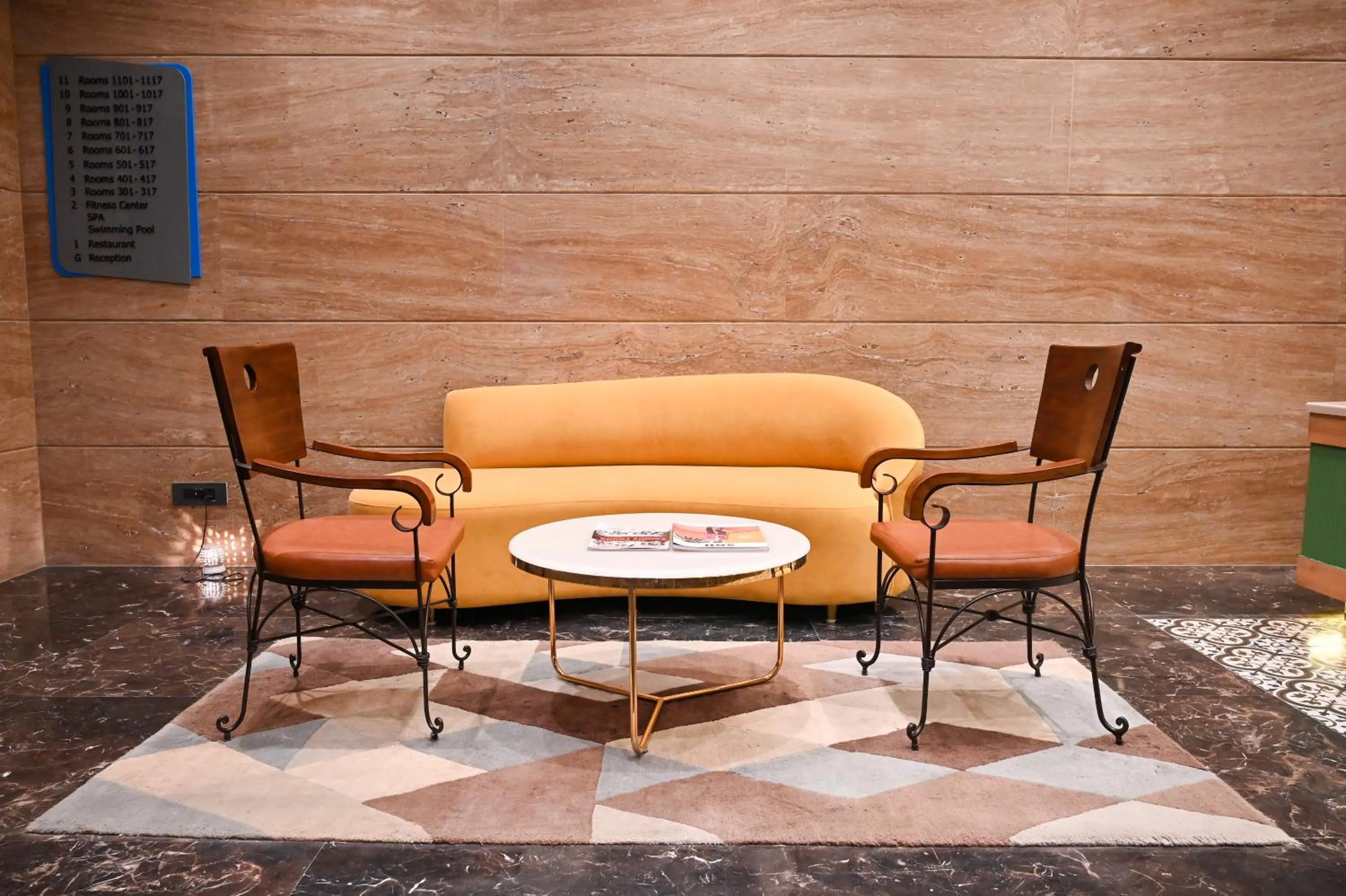 Seating area in Alivaa Hotel Gurugram Sohna Road City Center