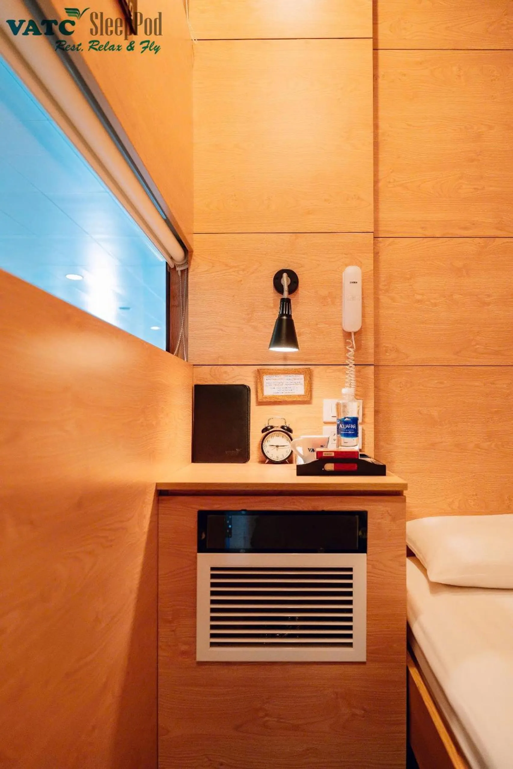 Bed in VATC Sleep Pod Terminal 1