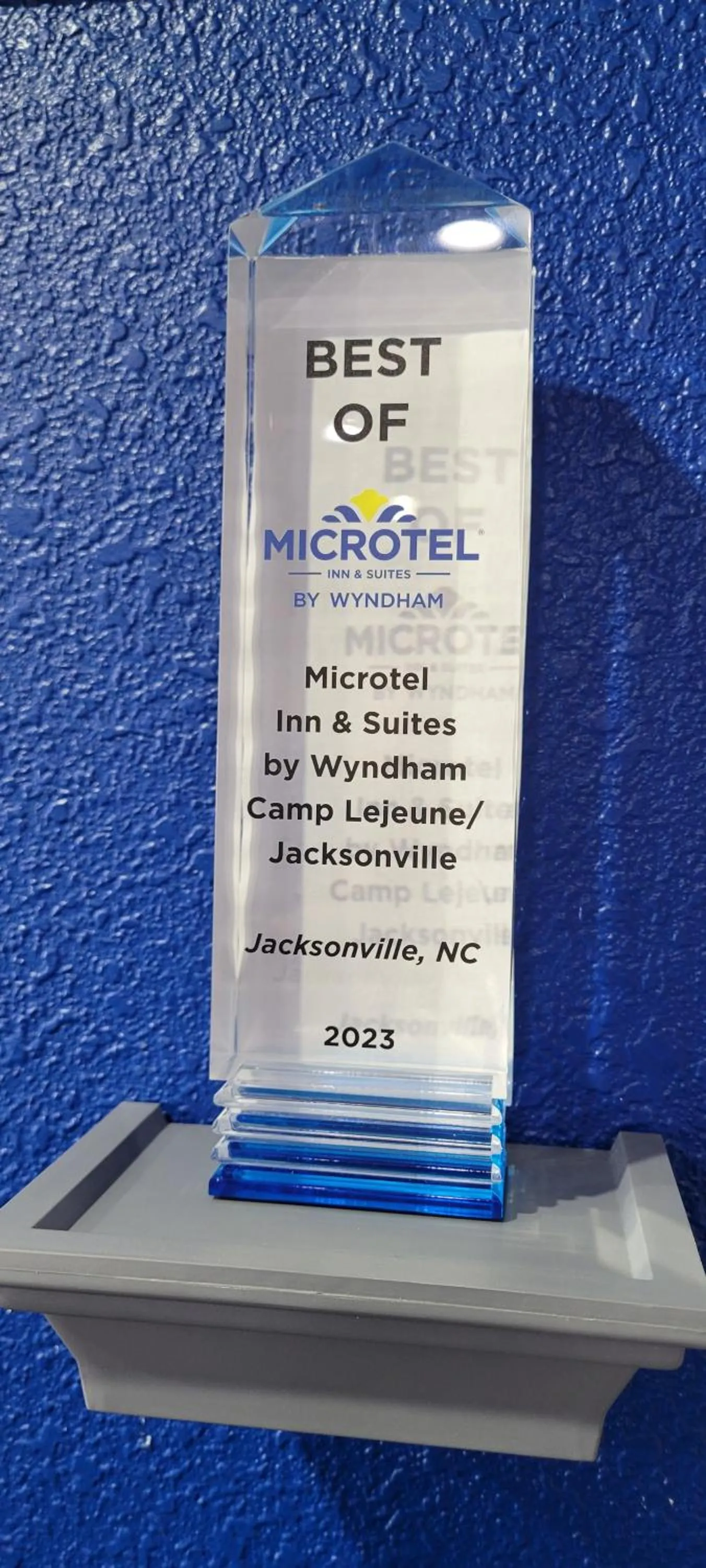 Certificate/Award in Microtel Inn & Suites by Wyndham Camp Lejeune/Jacksonville