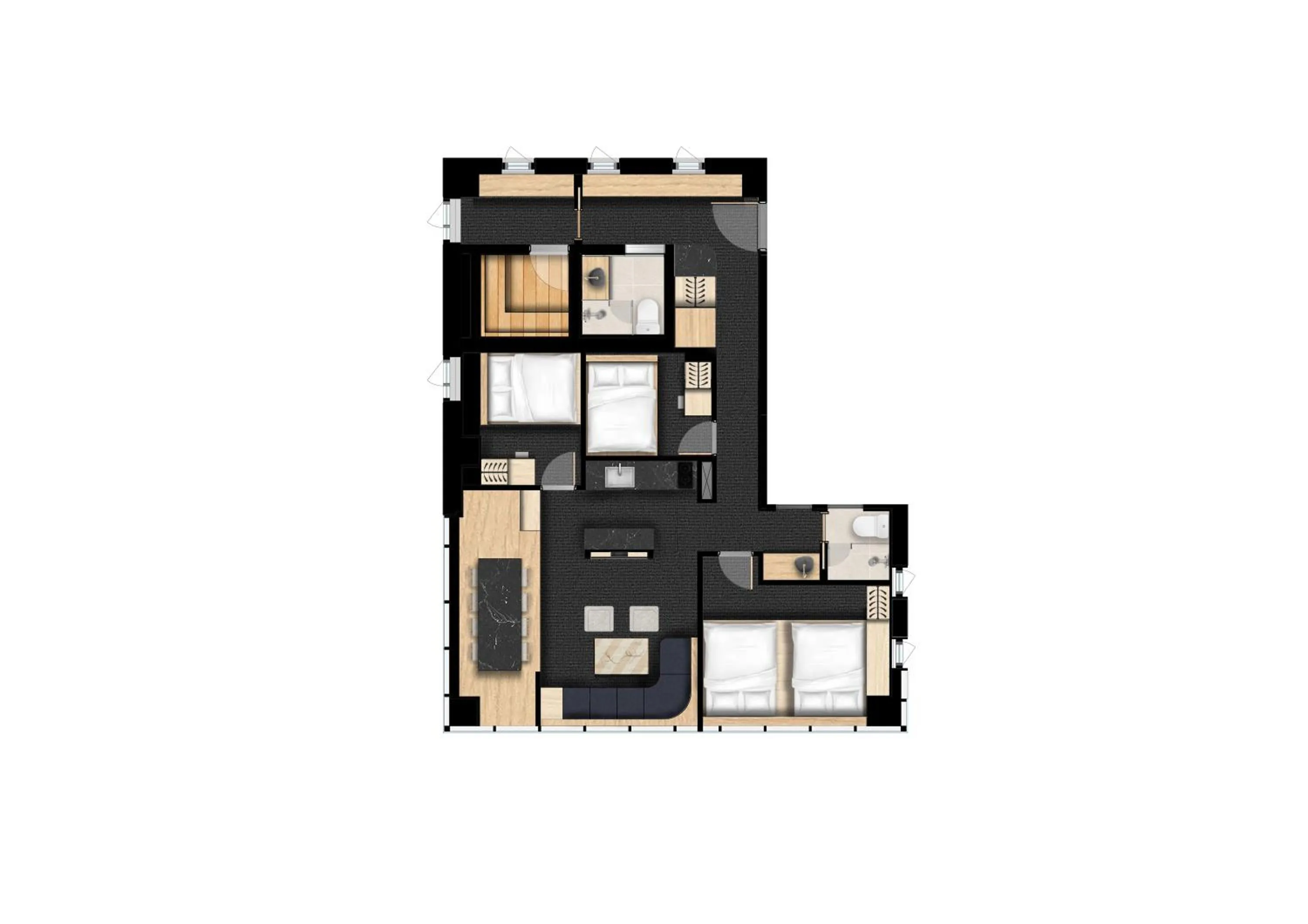 Floor plan in UH Suite Seoul Deoksugung
