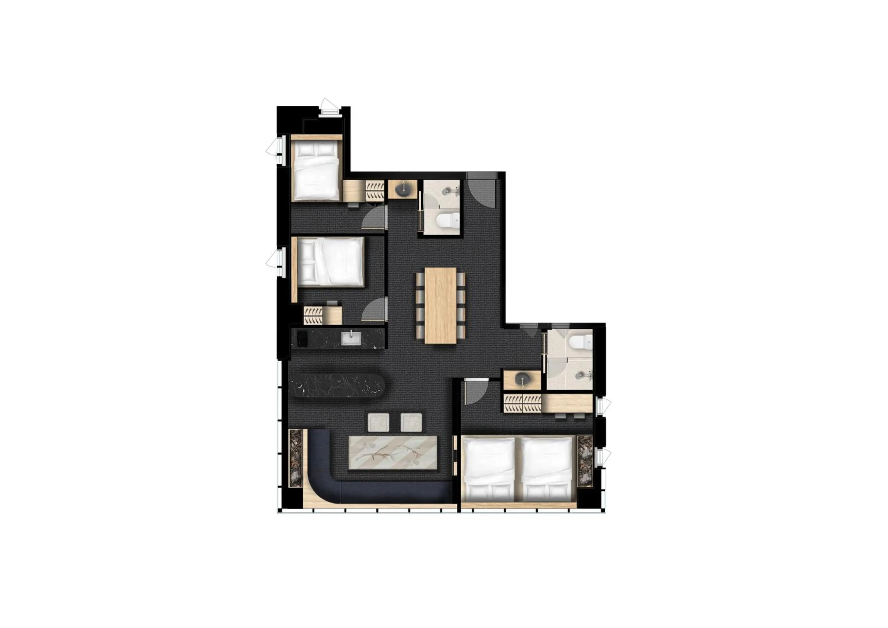 Floor plan in UH Suite Seoul Deoksugung