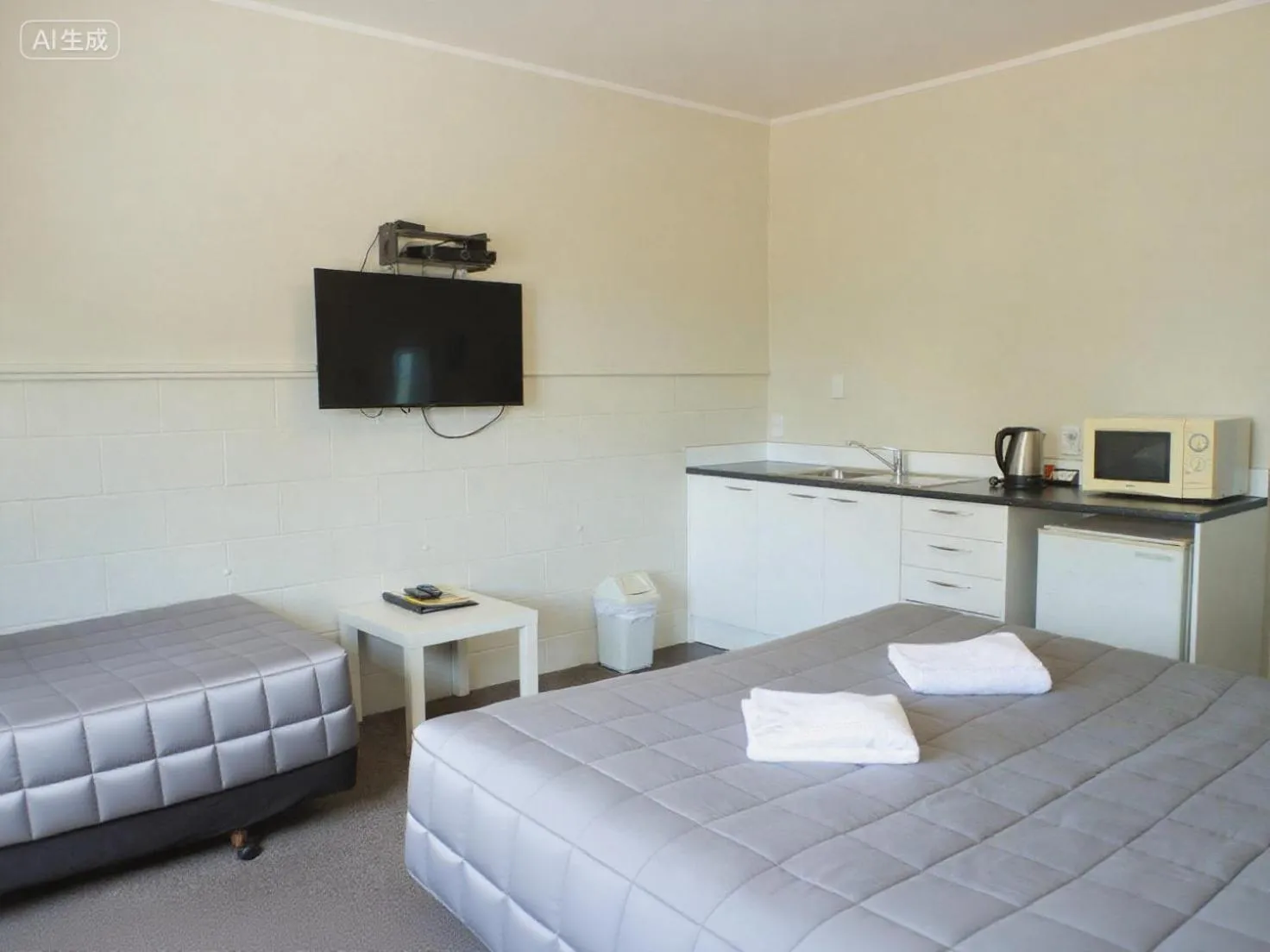 TV and multimedia, Bed in Drury Motor Lodge