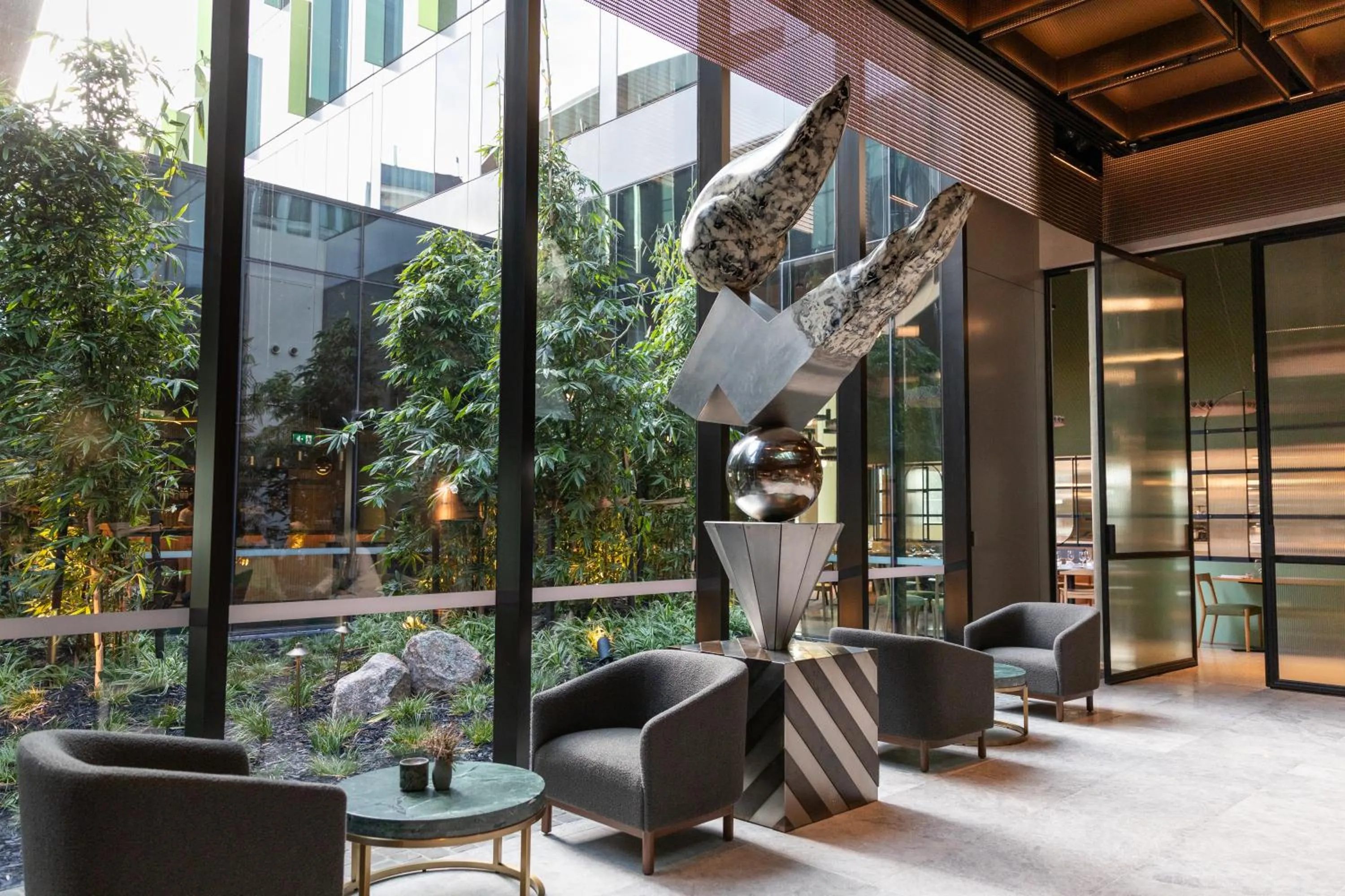 Seating area in ibis Styles Melbourne Airport