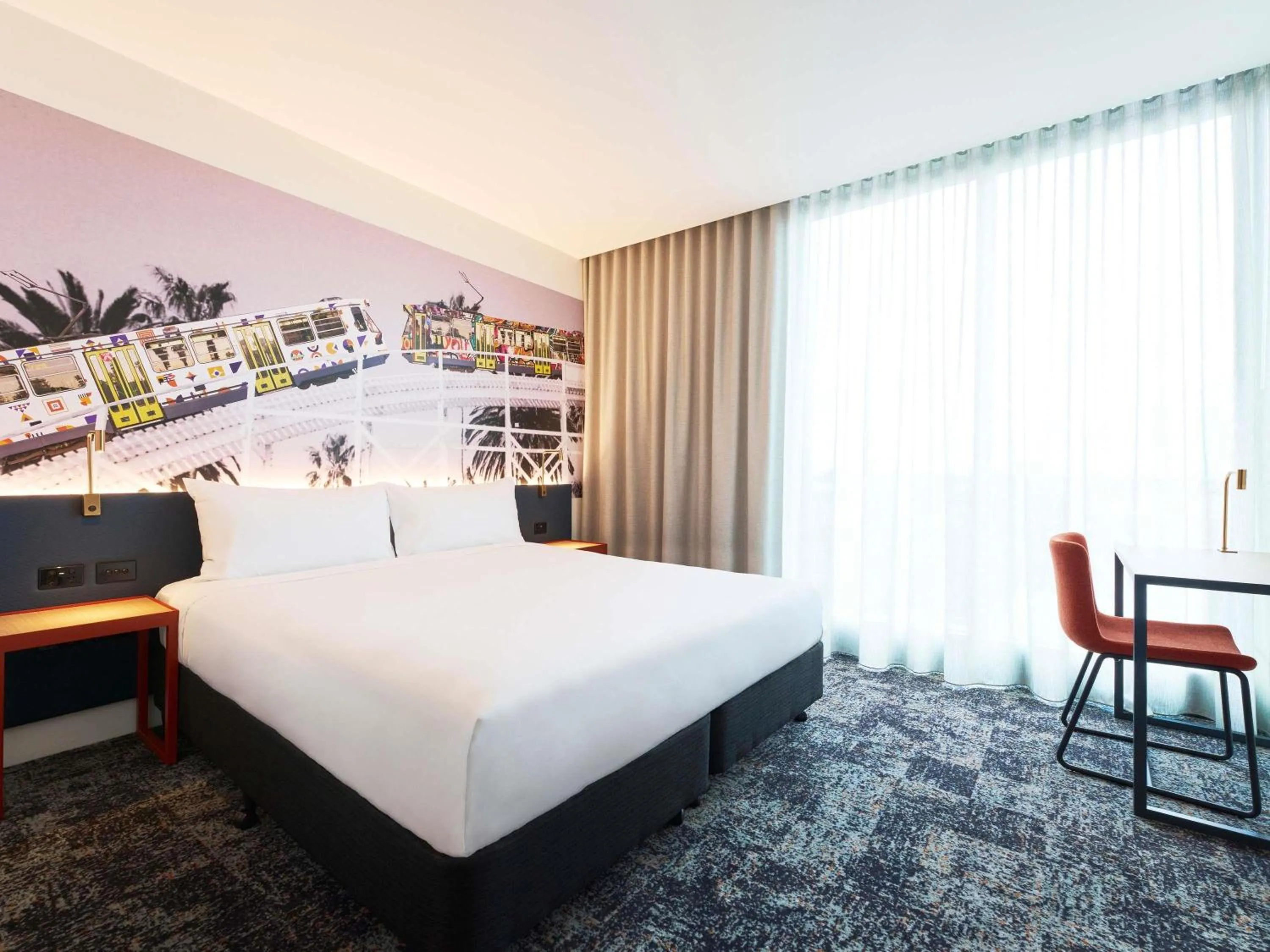Bedroom, Bed in ibis Styles Melbourne Airport