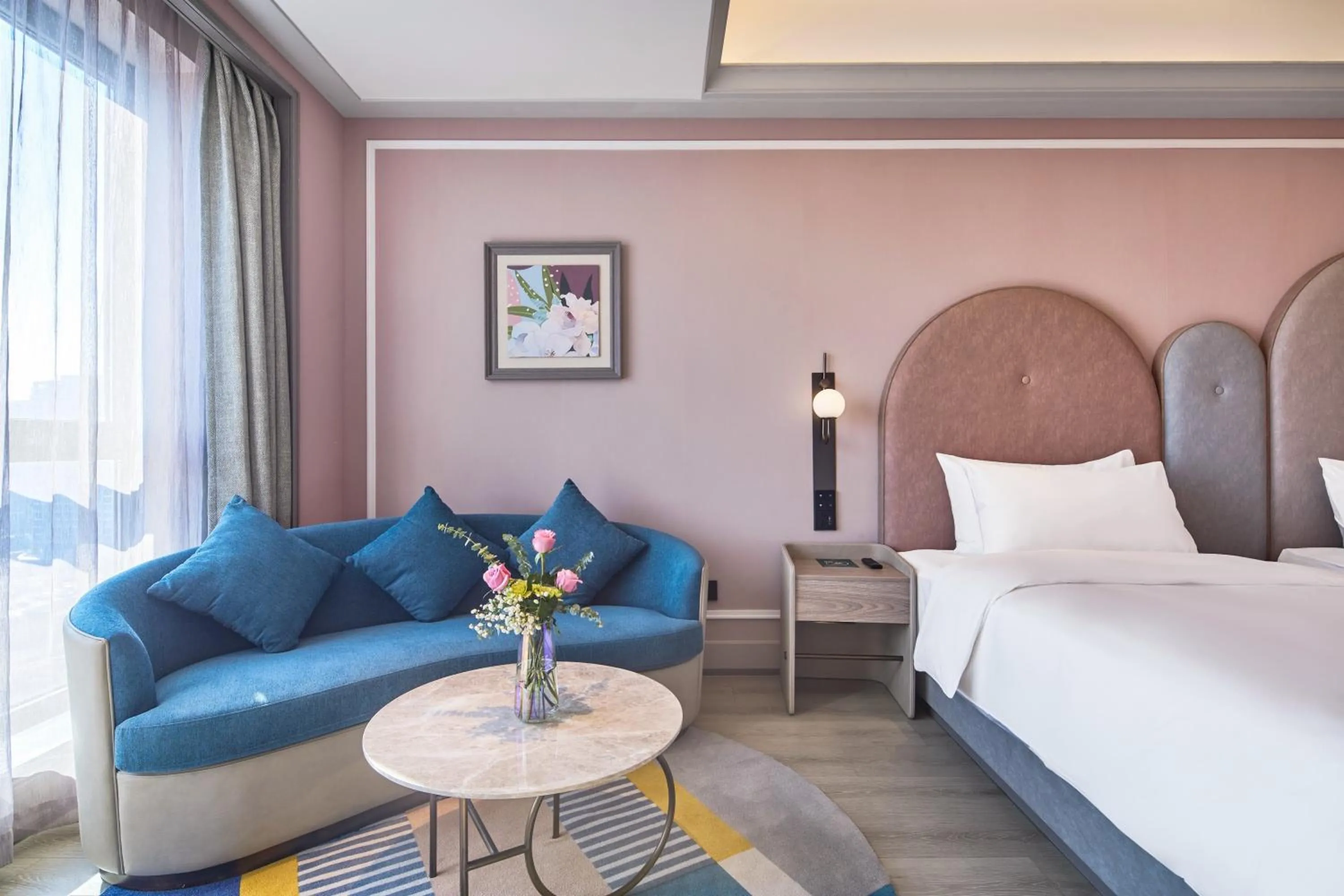 Seating area, Bed in Mercure Yiwu International Trade City