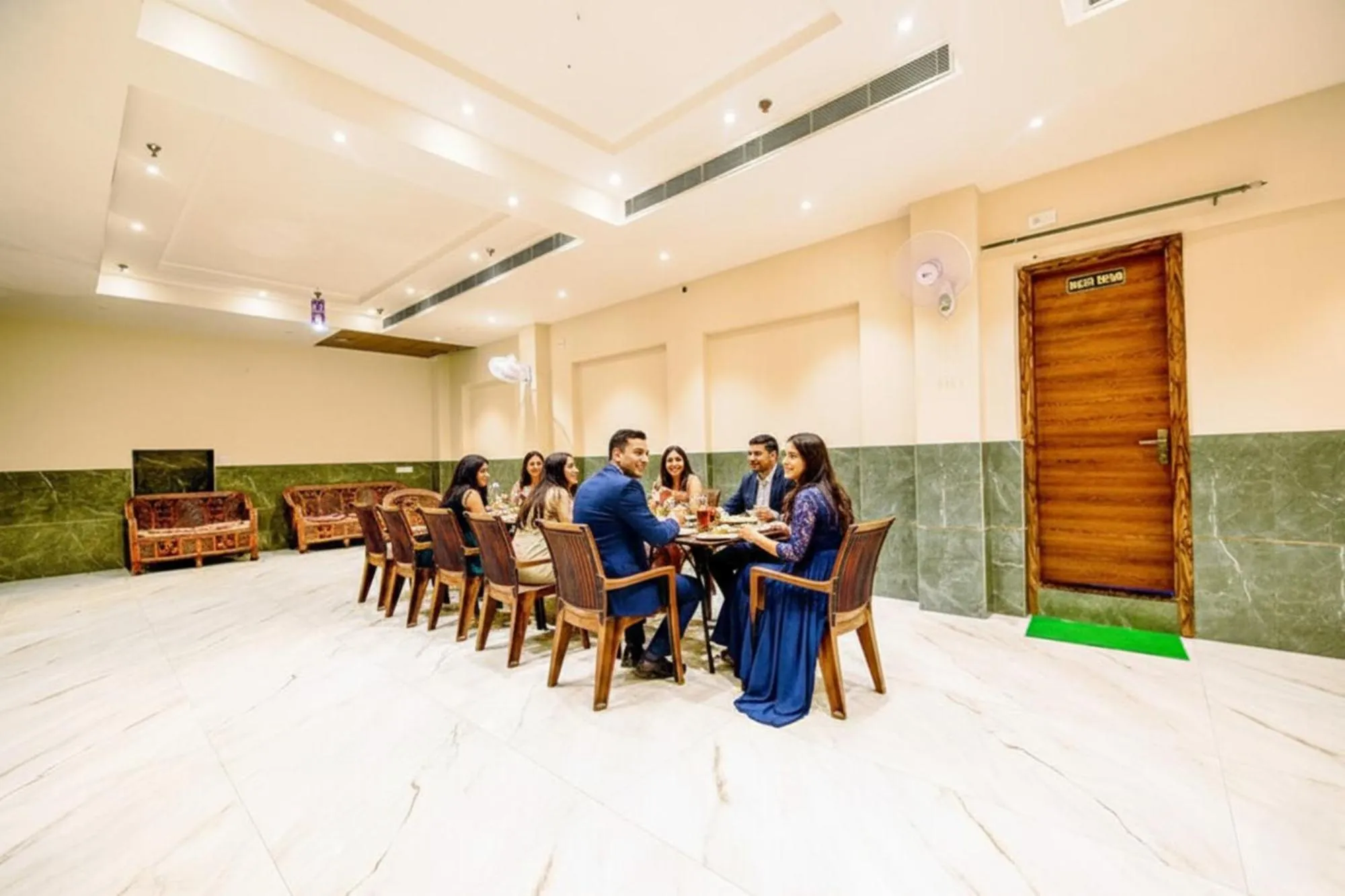 Seating area in FabHotel Lohgarh Inn