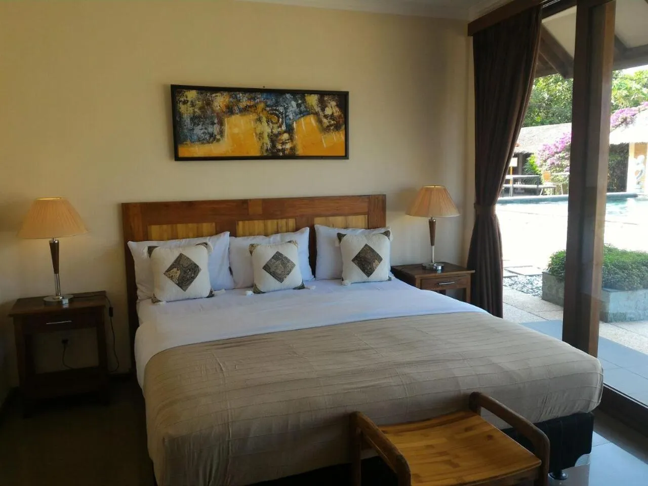 Bed in Jepara Marina Beach Bungalows