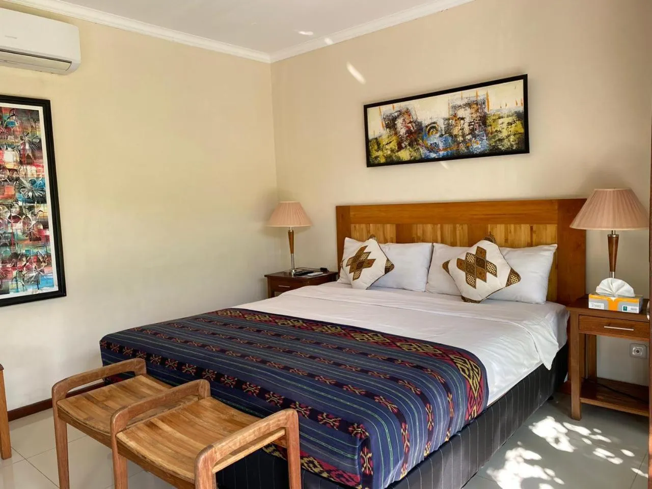 Bed in Jepara Marina Beach Bungalows