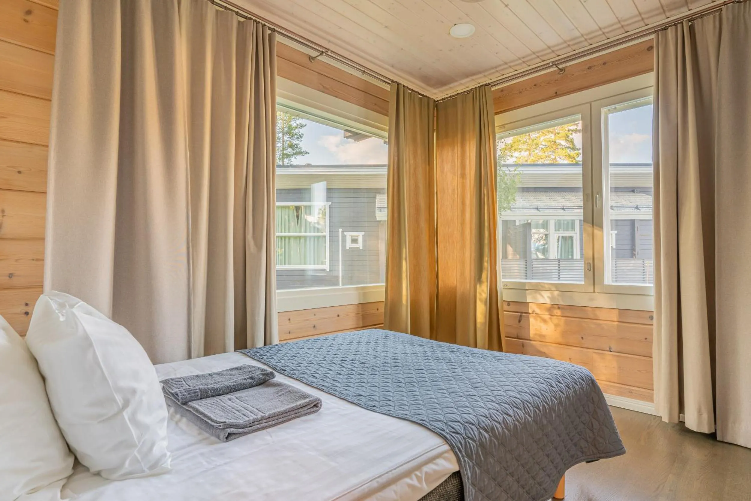 Bed in Saimaa Life Apartments