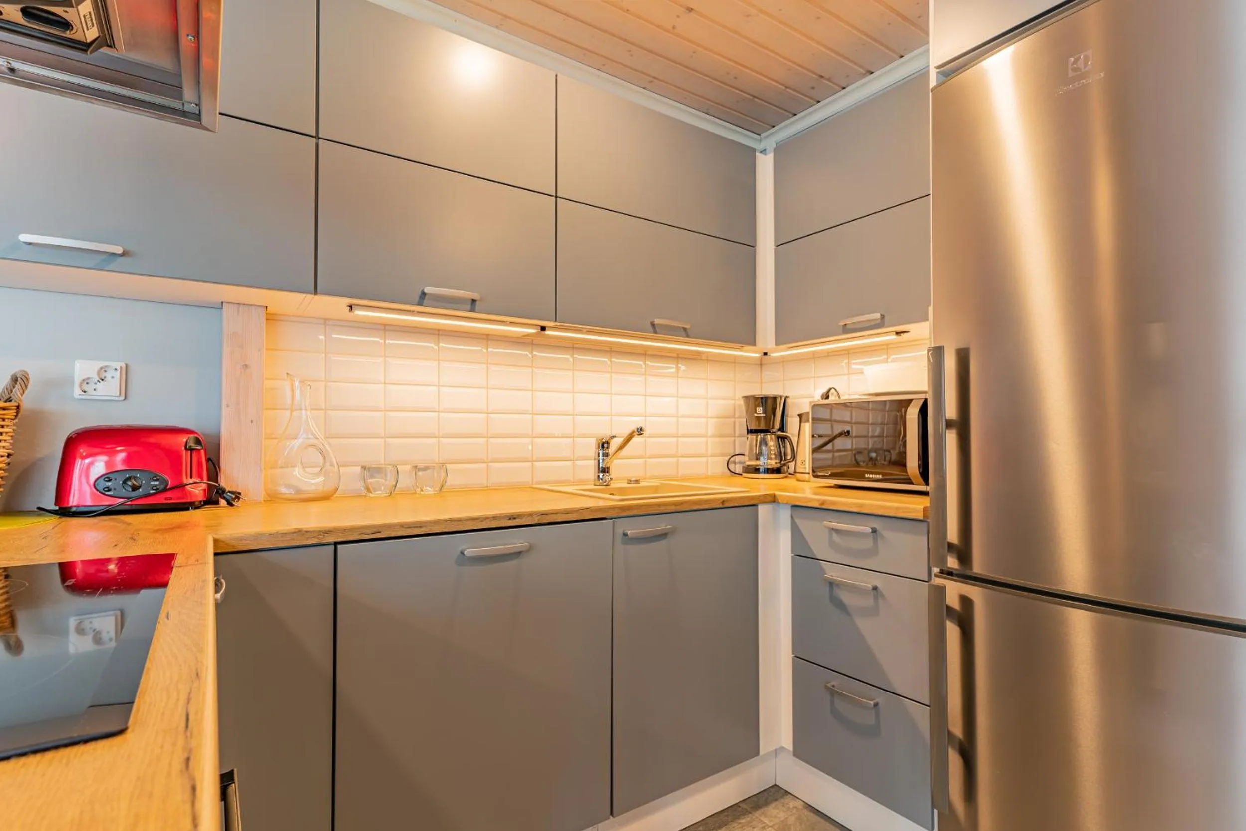 Kitchen or kitchenette in Saimaa Life Apartments