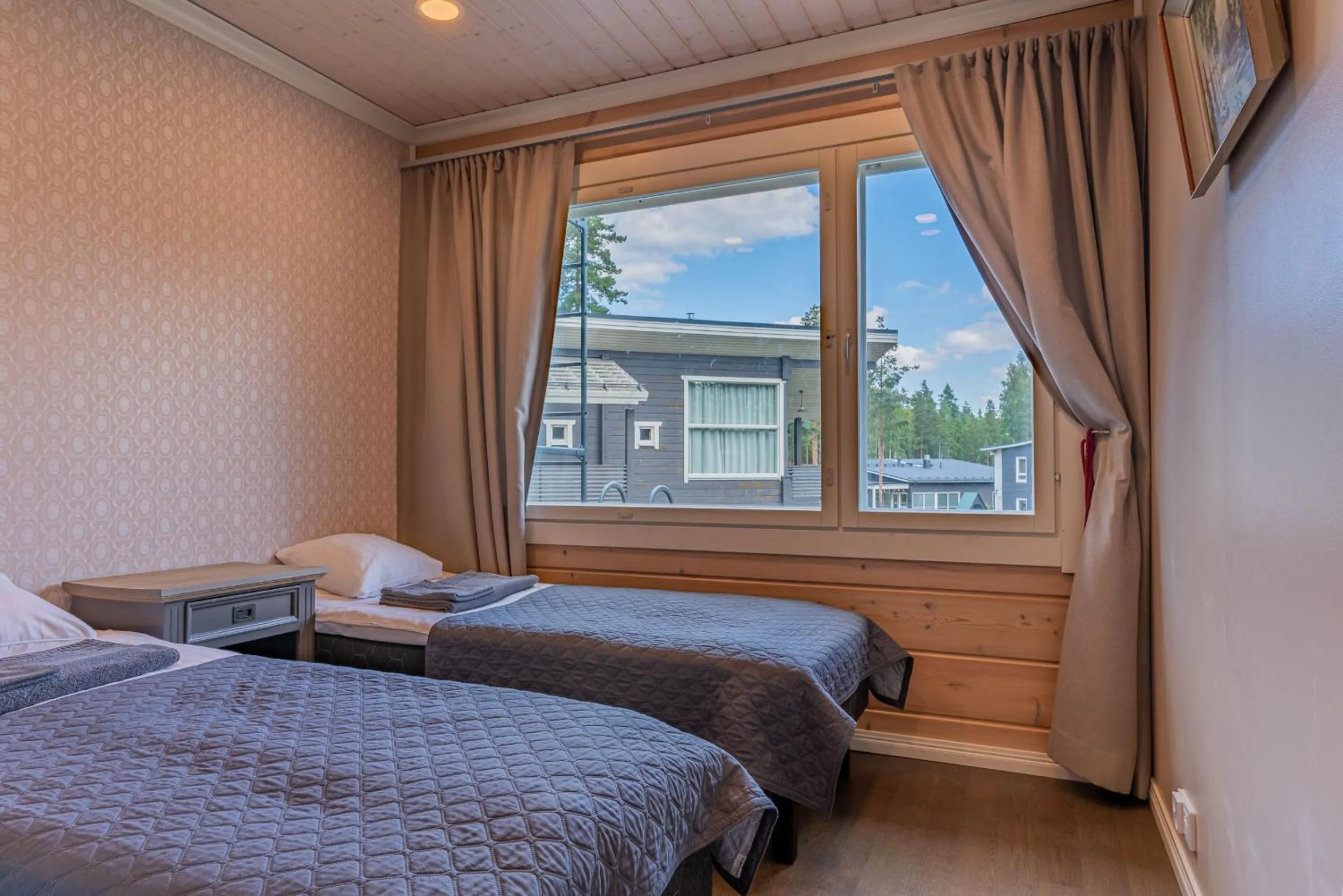 Bed in Saimaa Life Apartments