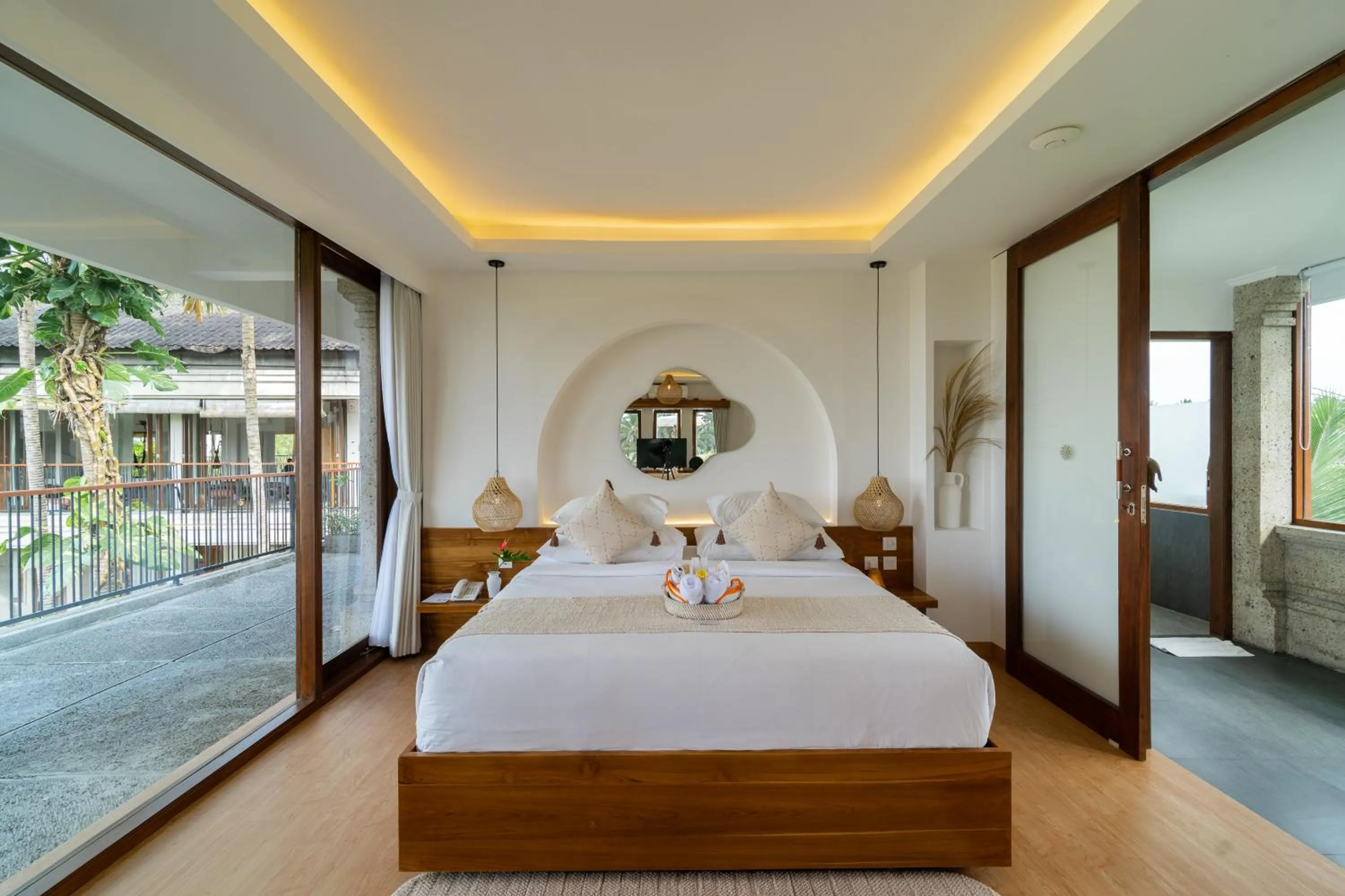 Bed in Om Ham Retreat and Resort