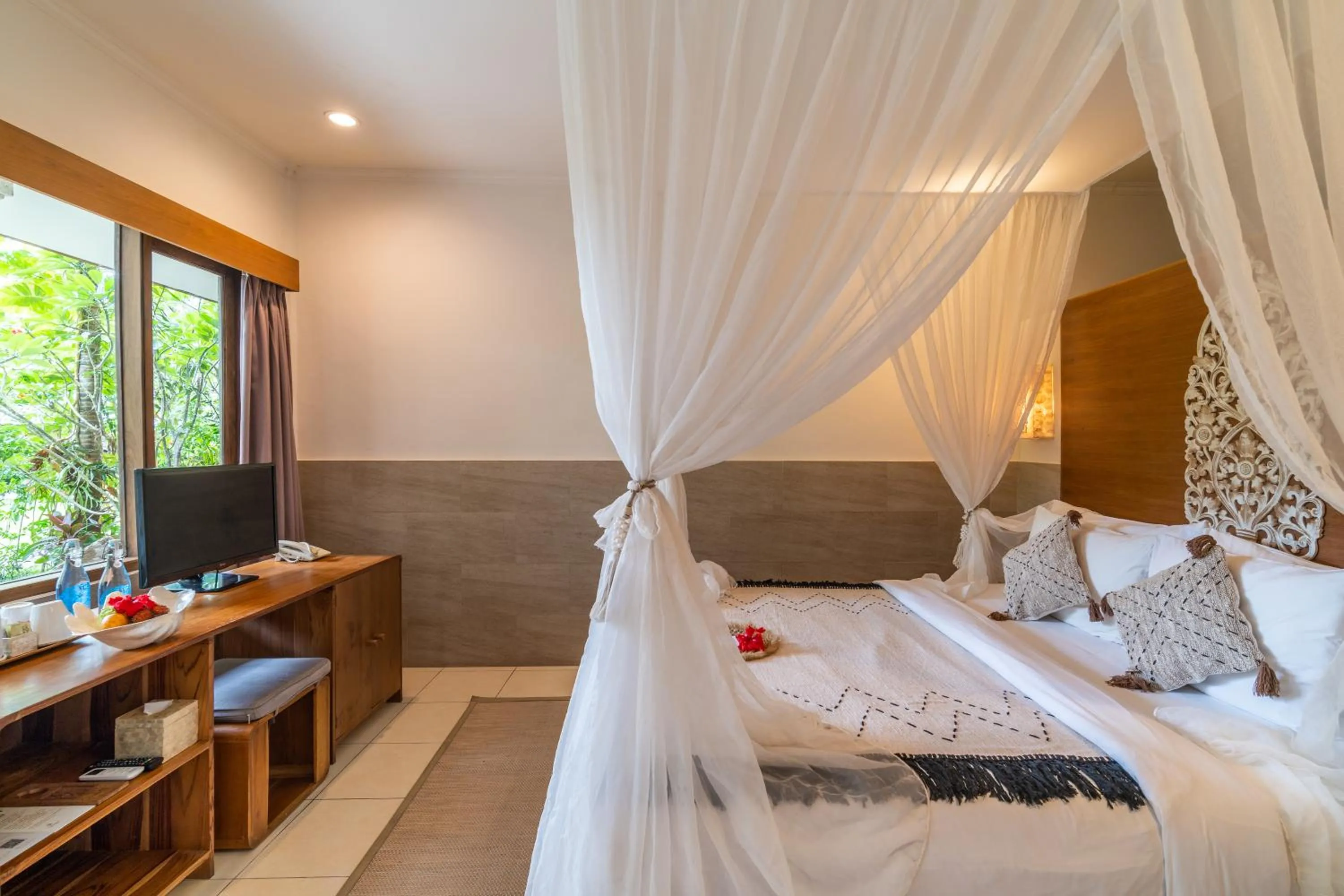 Bed in Om Ham Retreat and Resort