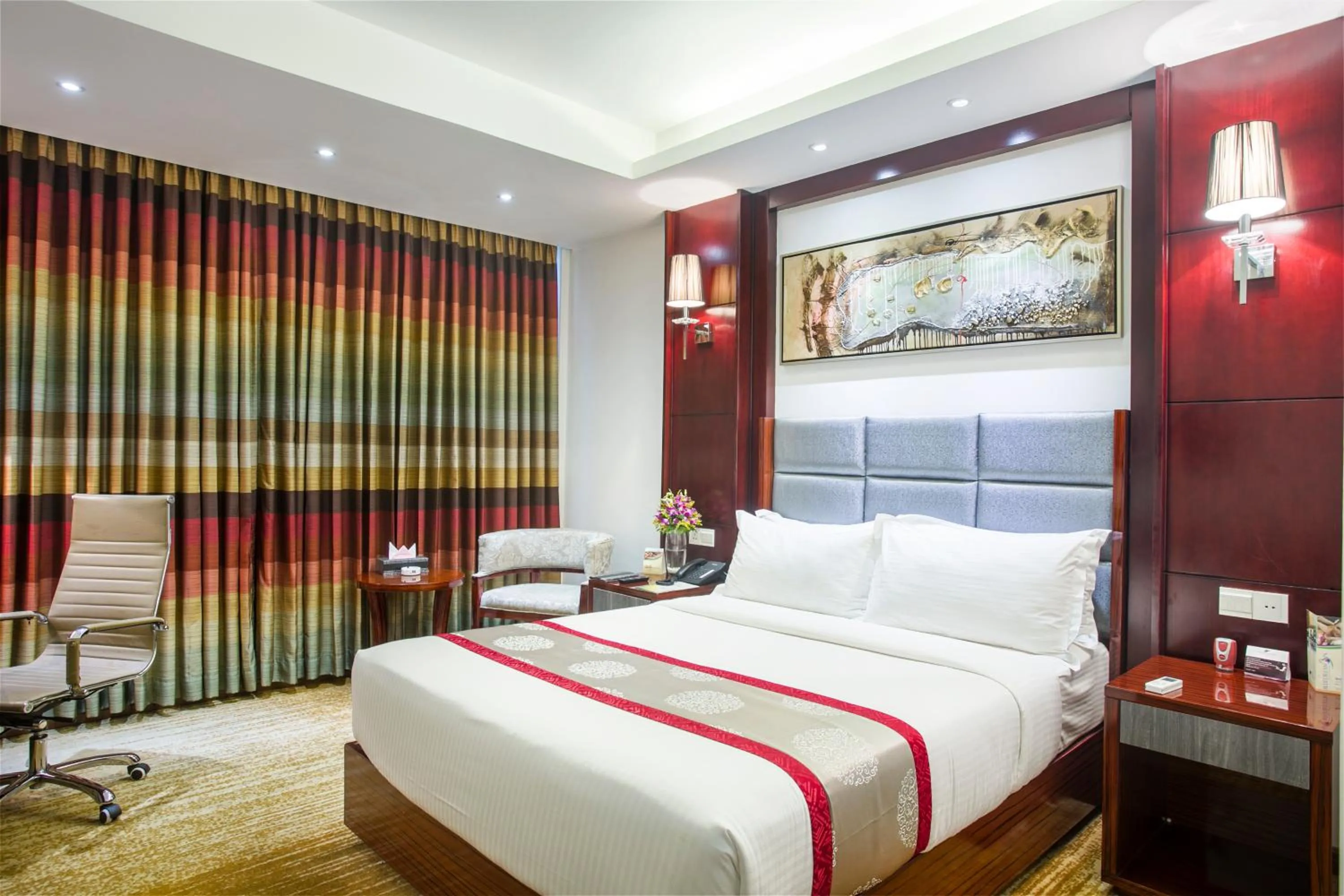 Bedroom, Bed in Bengal Blueberry