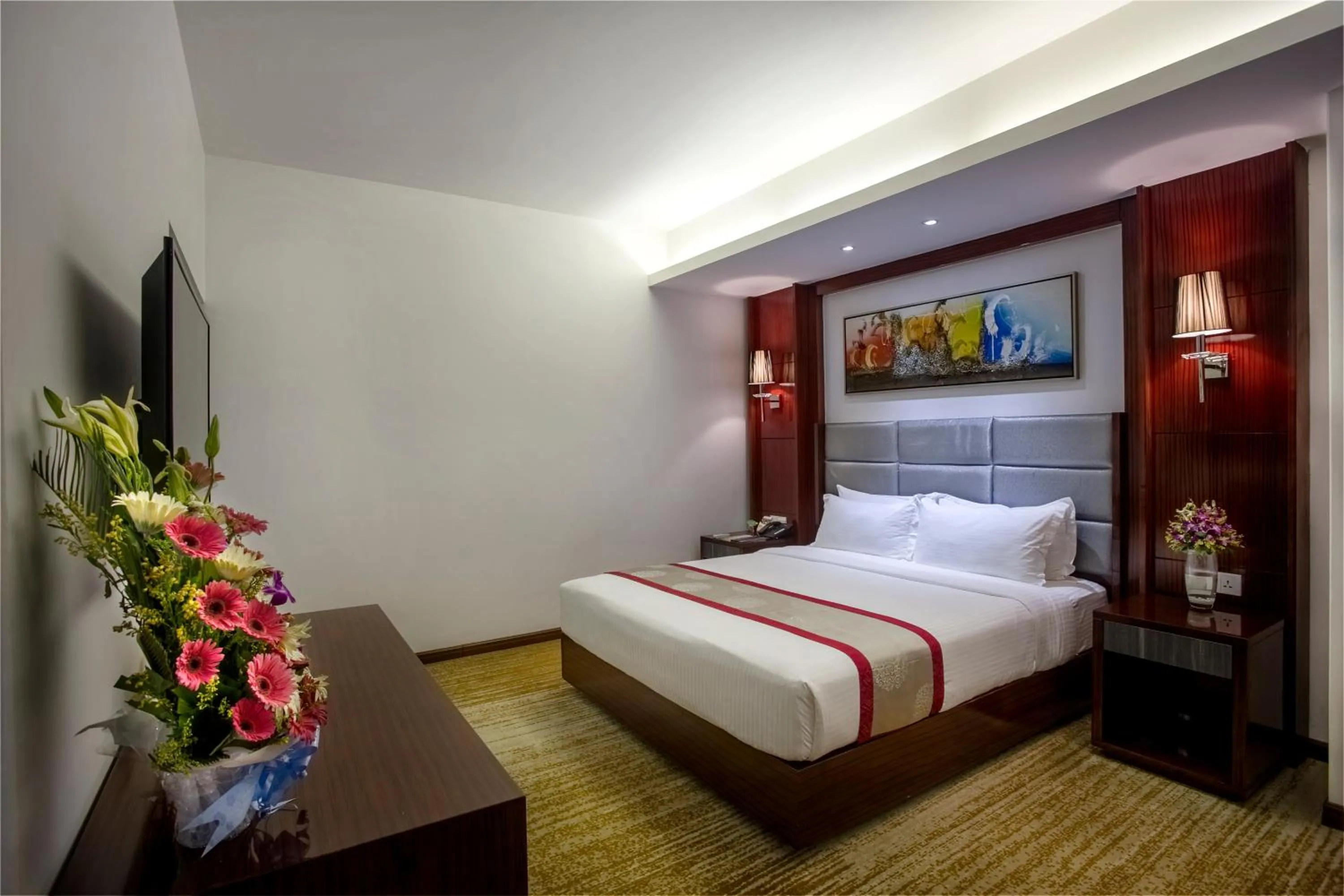 Bedroom, Bed in Bengal Blueberry