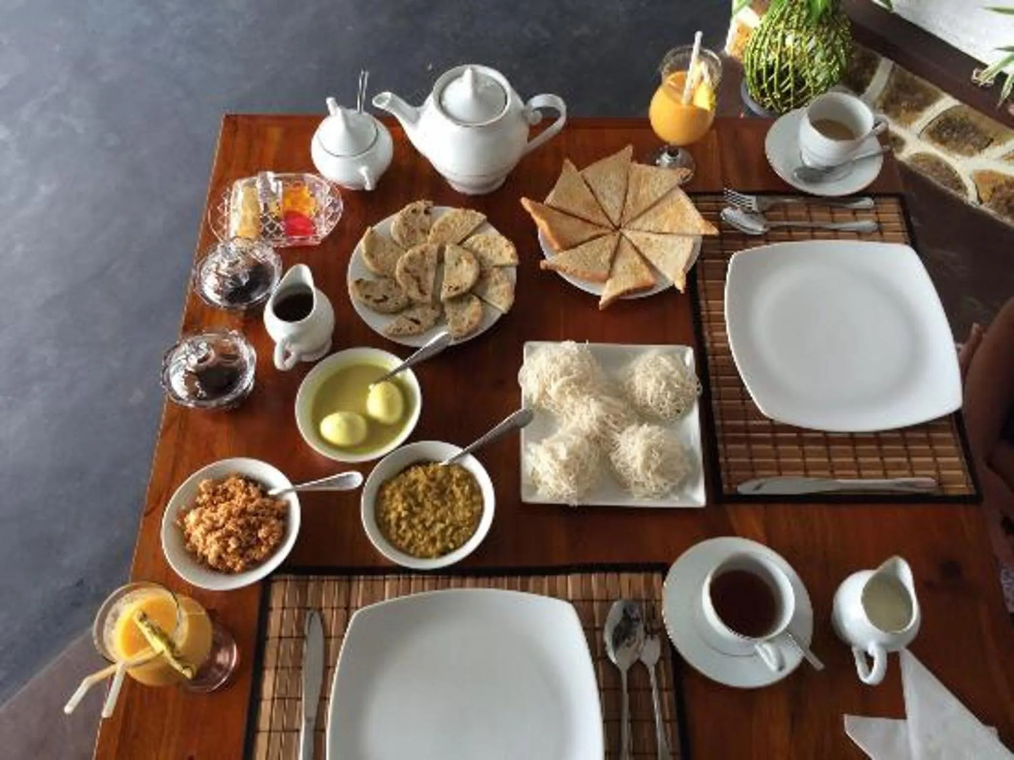 Asian breakfast in Haus am Meer "Wilde Ananas"