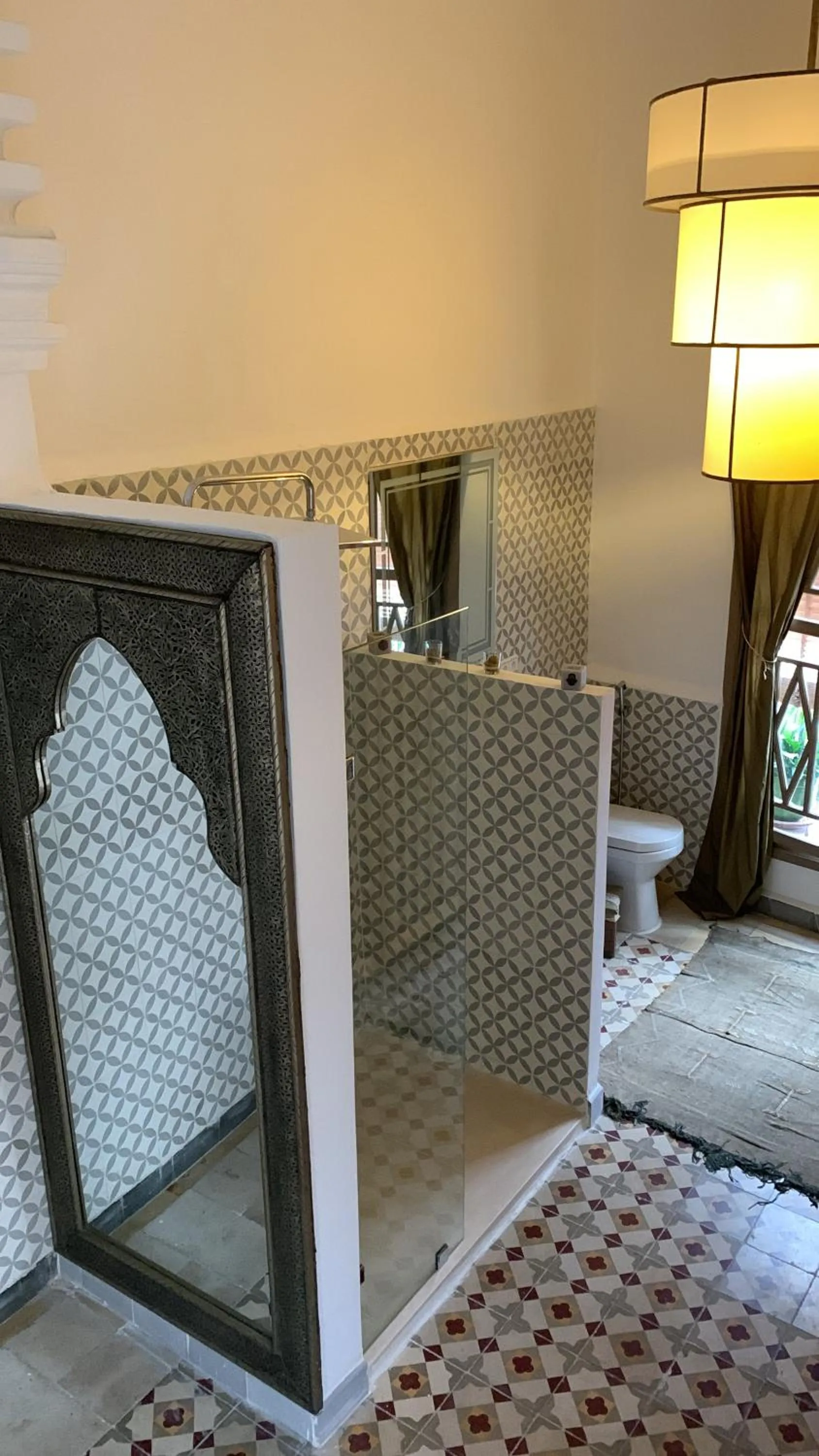 Bathroom, Bed in Riad Aziman