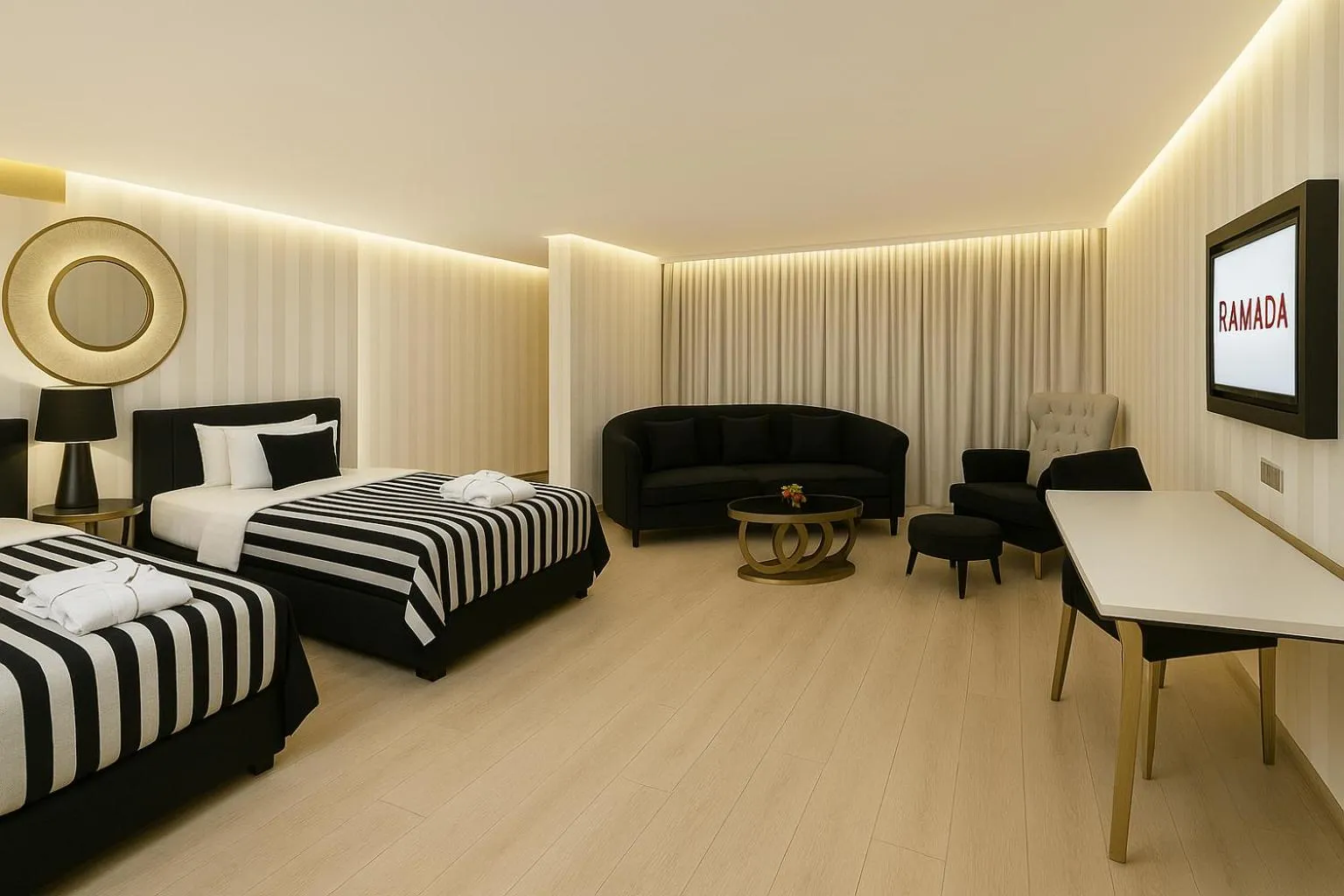 Bed in Ramada Hotel & Suites Sisli