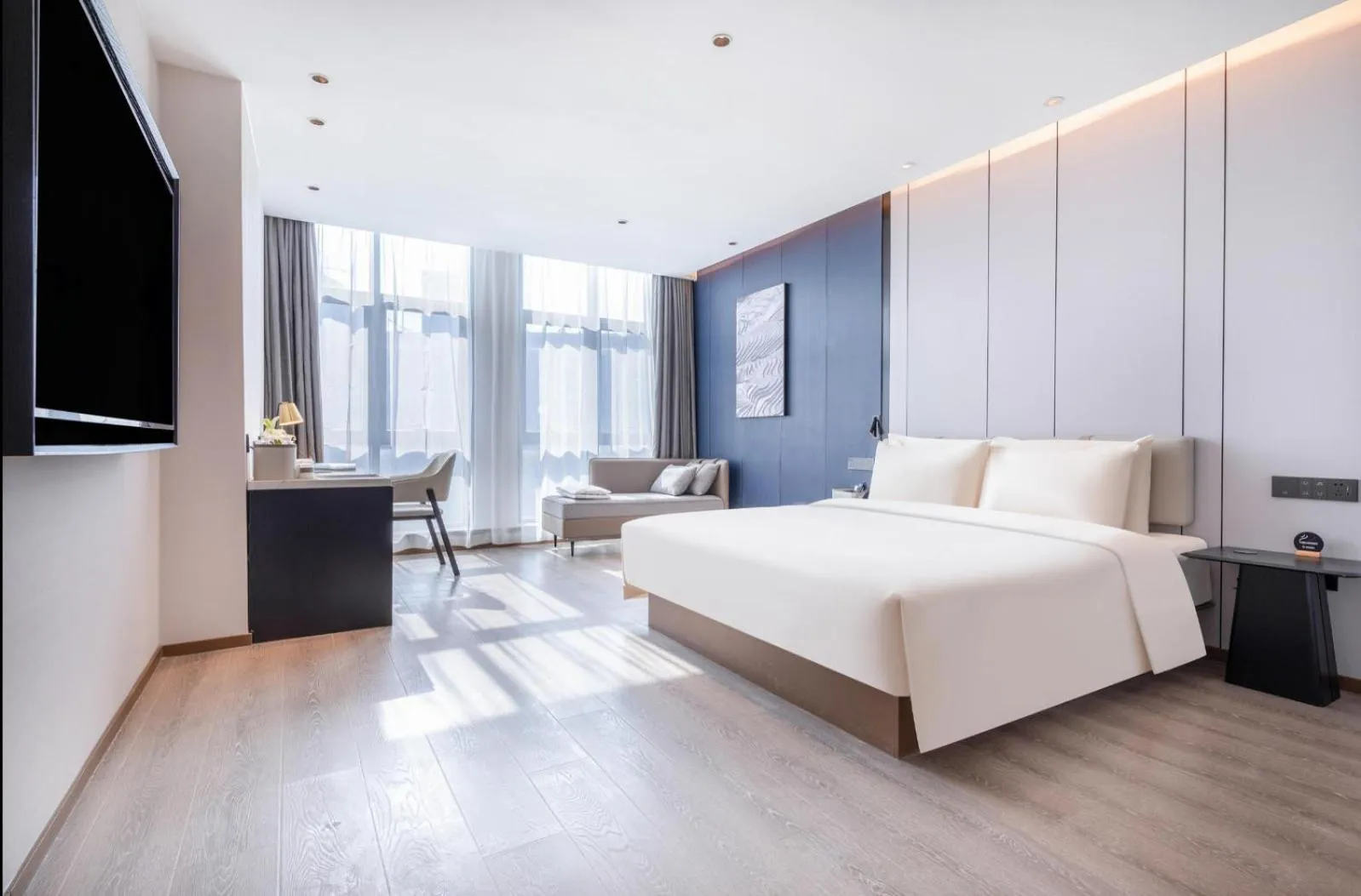 Bed in Atour Hotel Jinan Huashan Huanyu Max