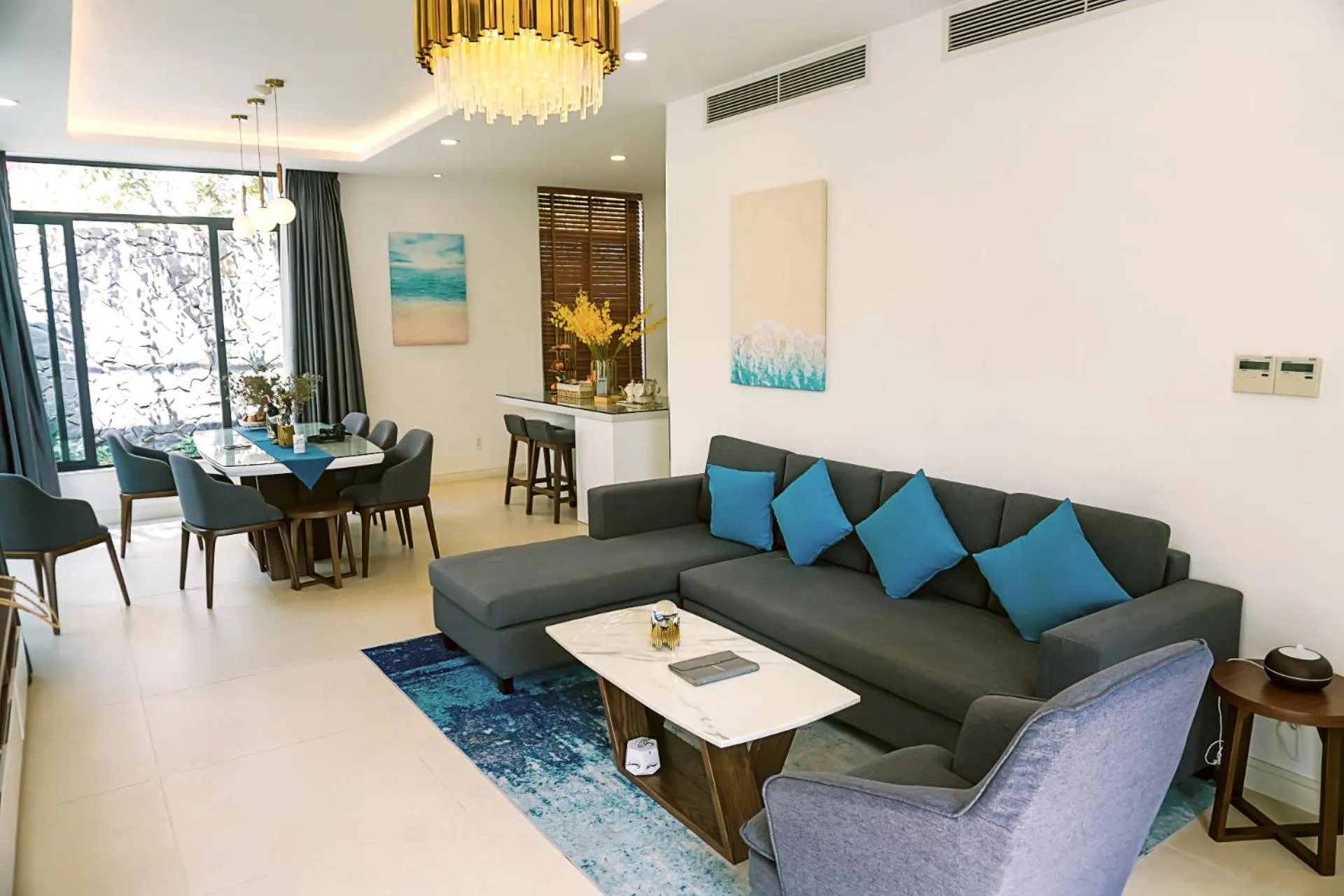 Living room in Seascape Villas In Long Beach Cam Ranh