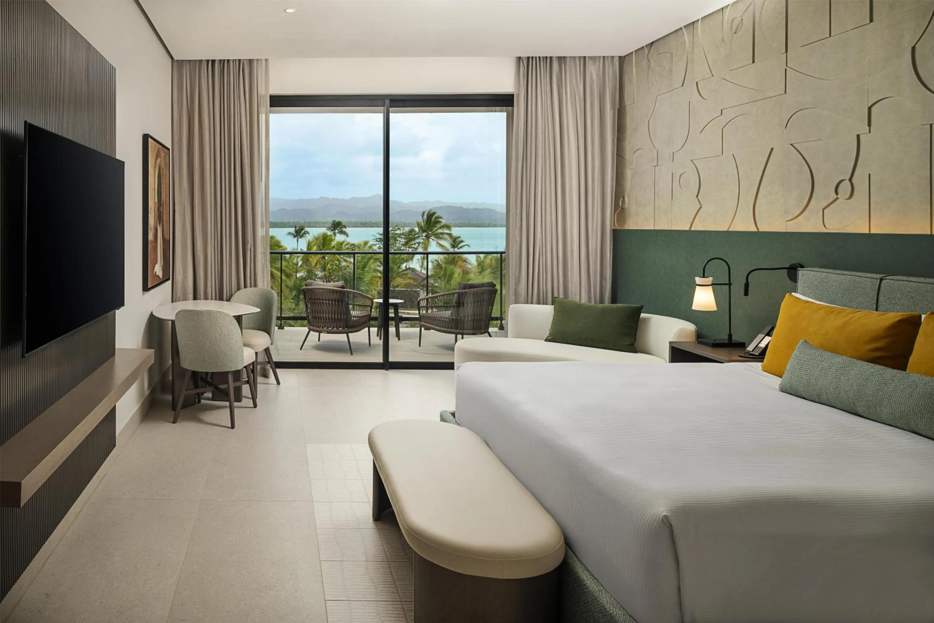 Living room, Bed in Zemi Miches Punta Cana All-Inclusive Resort, Curio by Hilton